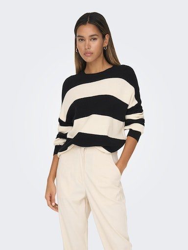 Only Gebreide trui ONLATIA L/S STRIPE PULLOVER KNT NOOS