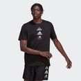 adidas t-shirt designed 2 move logo zwart