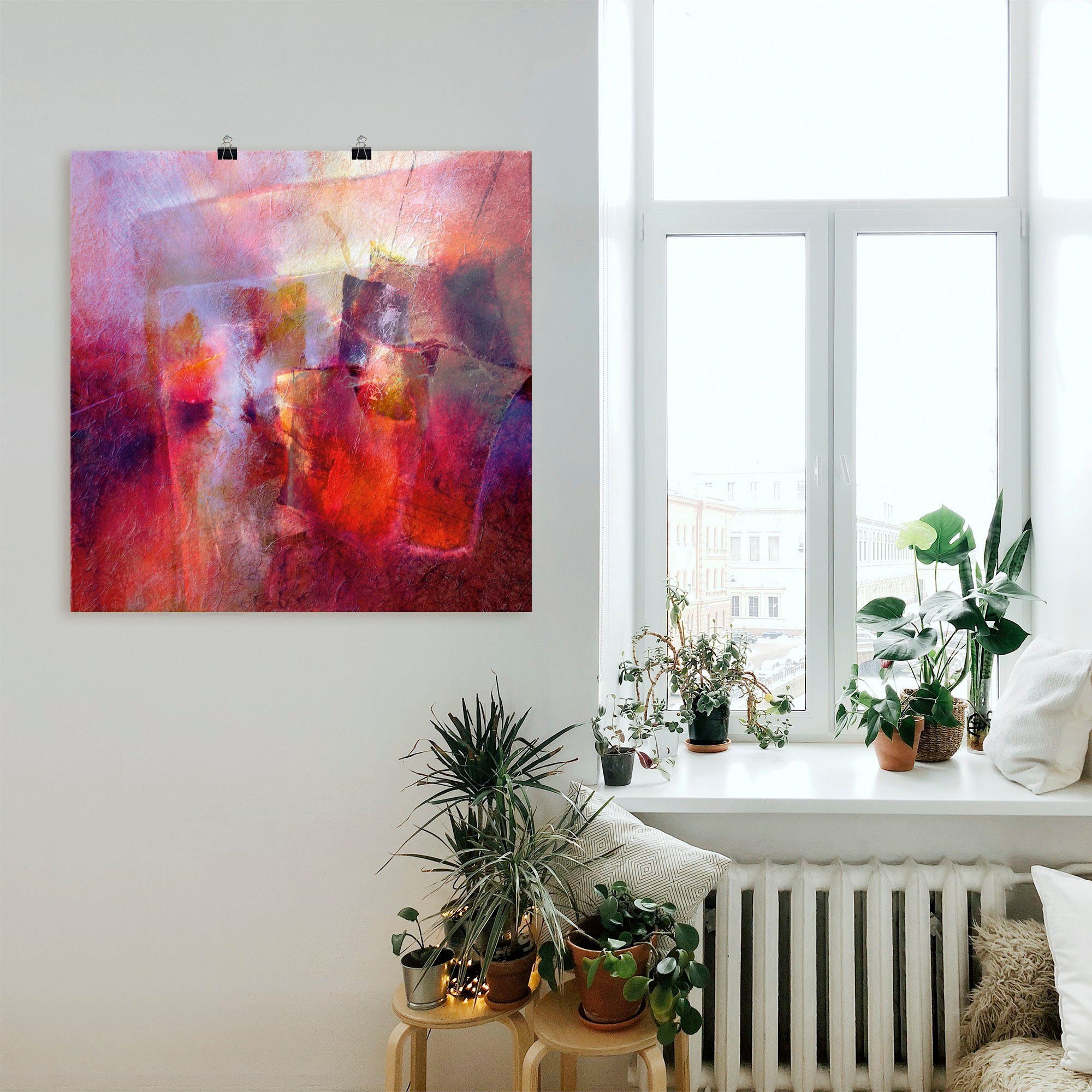 Artland Artprint Zomer abstract als artprint op linnen, poster in verschillende formaten maten