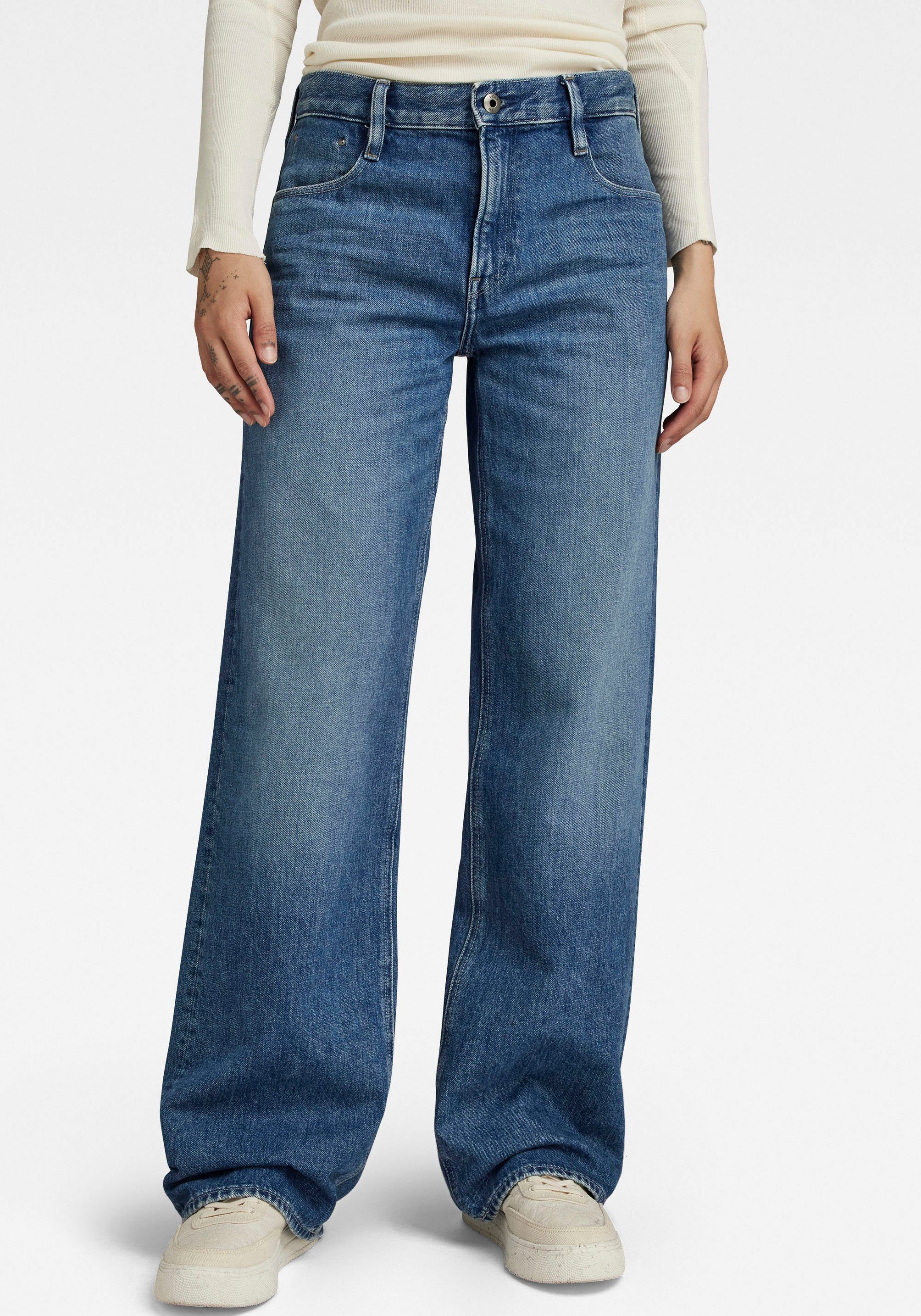 G-Star RAW Wijde Jeans Judee Straight dames wide leg jeans maat 30 blauw