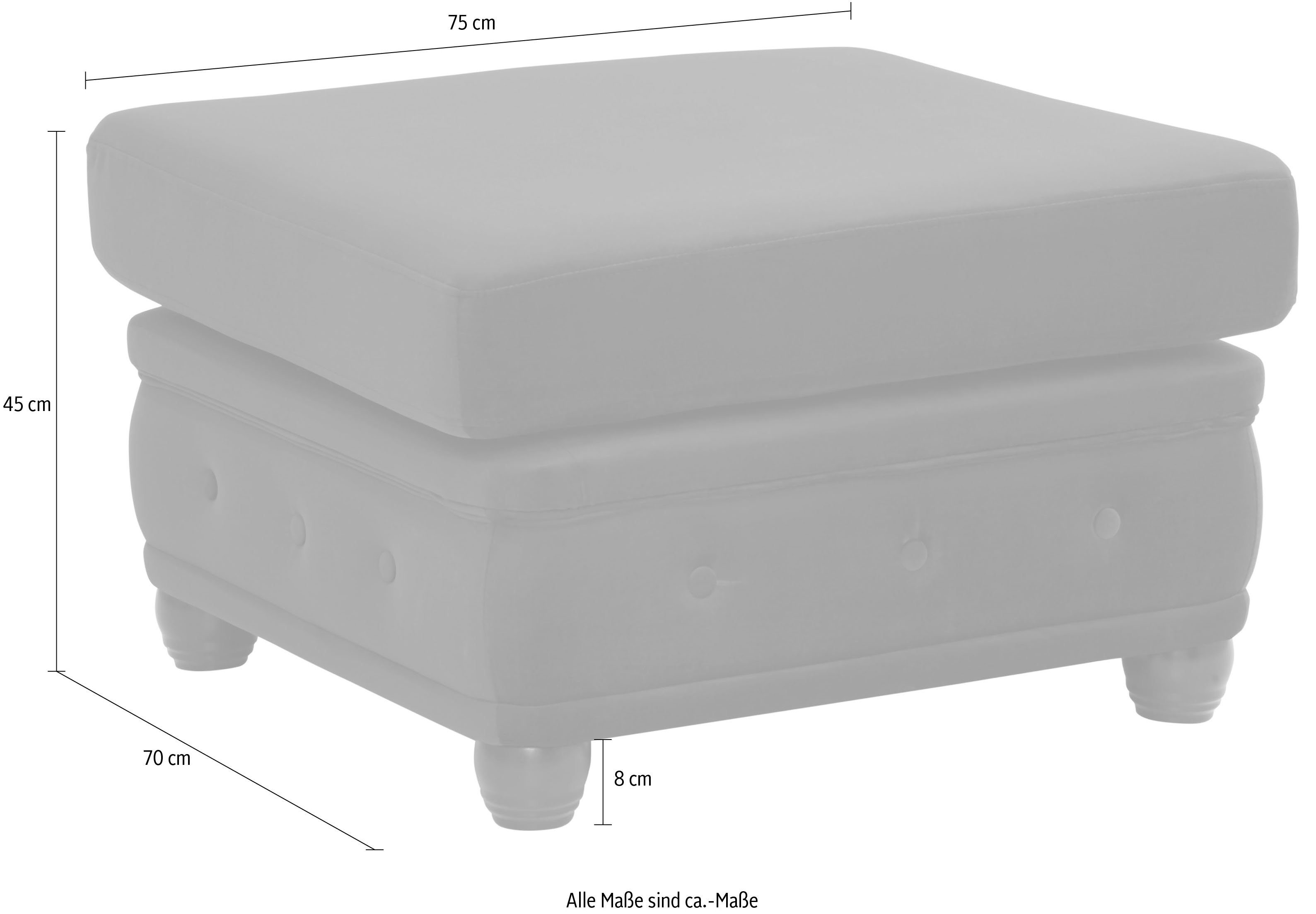 Home affaire Hocker New Castle past bij de "new castle"-serie, bxdxh: 75x70x45 cm