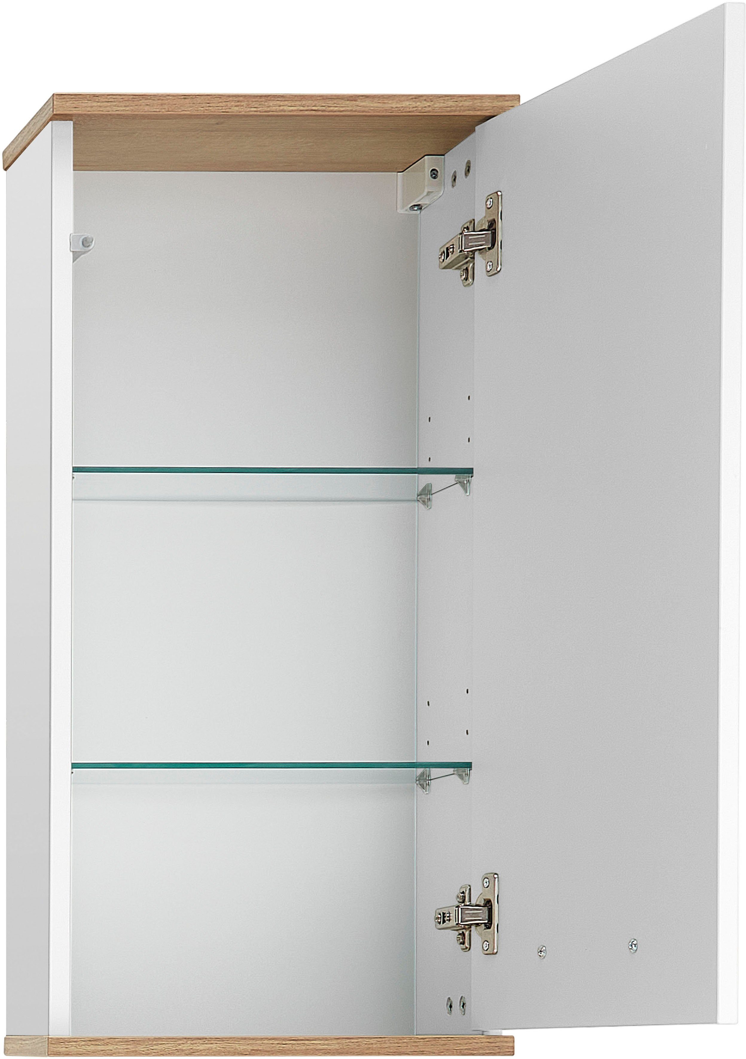 Saphir Badkamerserie Quickset 4-delig, wastafelonderkast met led-spiegelkast Onderkast, hangkast, incl. deurdempers, 5 deuren, 1 lade (4-delig)