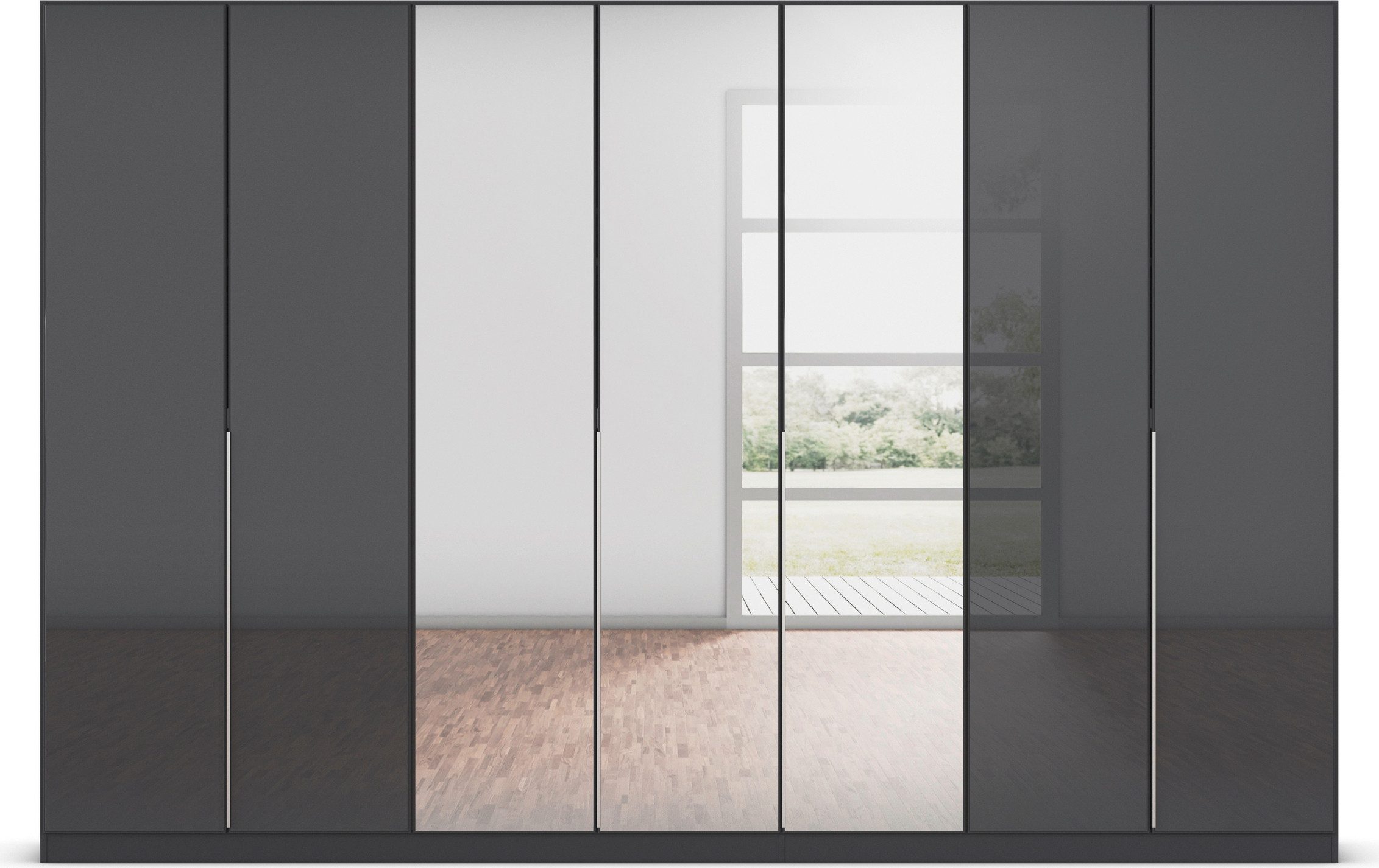 rauch Draaideurkast Kledingkasten kast garderobe AGORDO met glazen front doordachte binnenuitrusting, in 6 breedtes en 2 hoogtes made in germany