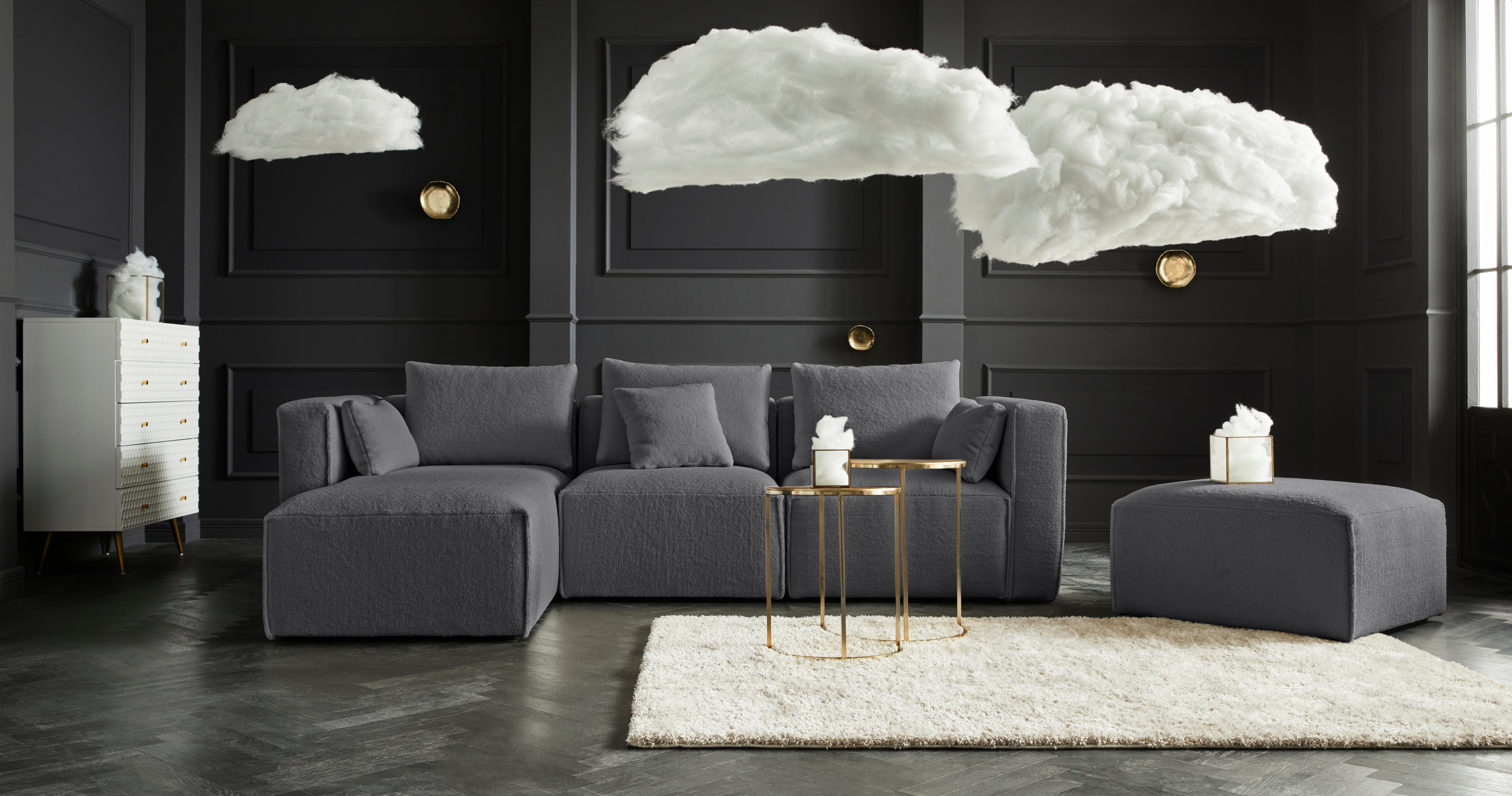Home affaire Hocker Comfine Modulaire hocker om zelf samen te stellen, in 3 overtrekvarianten