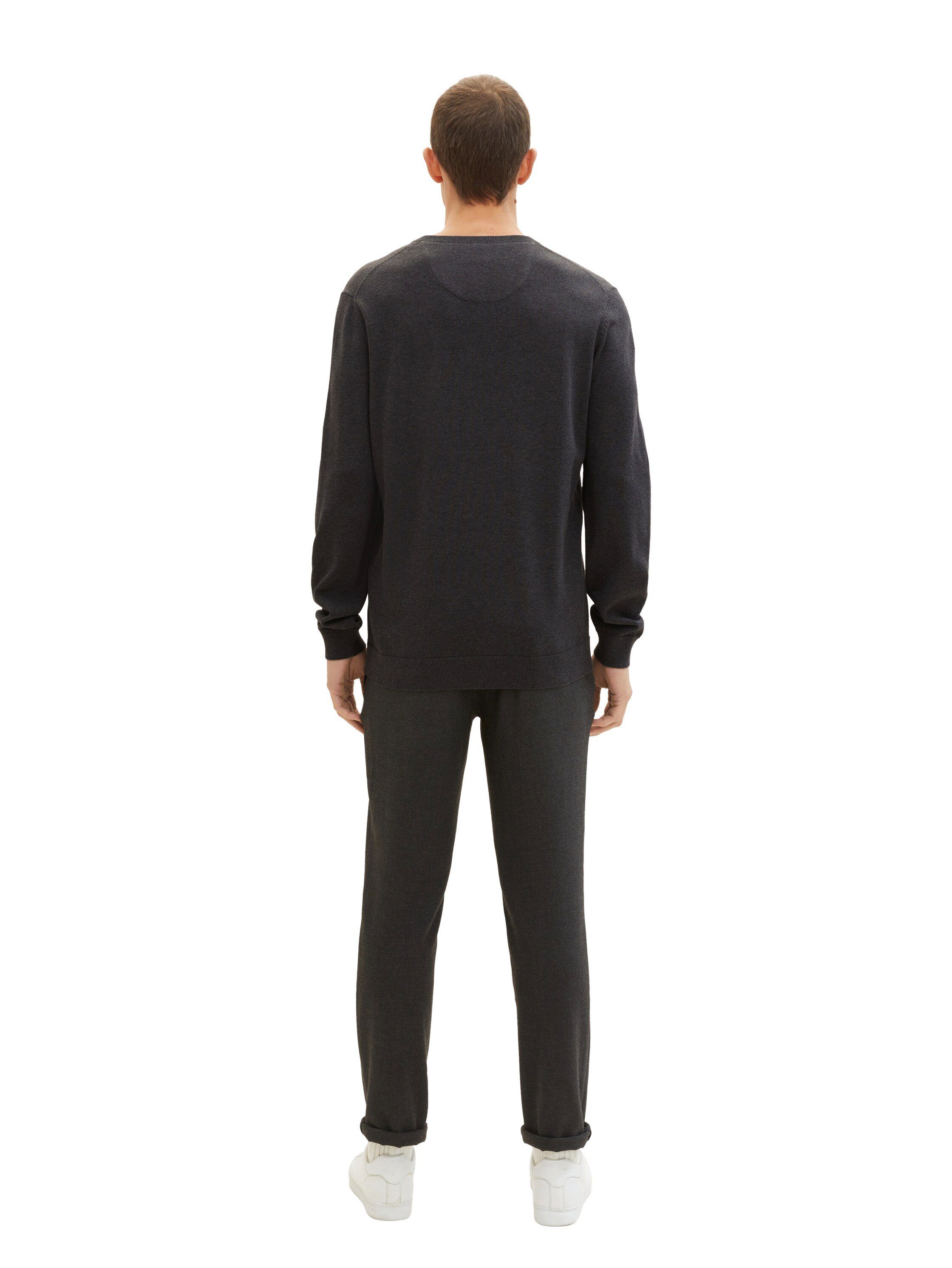Tom Tailor Trui met V-hals met klein logoborduursel