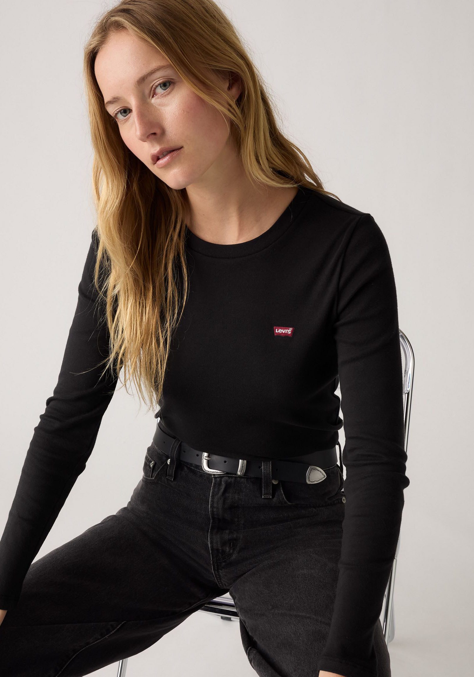 Levi's® Shirt met lange mouwen LS 2 Pack Tee met batwing-logoborduursel (set, 2-delig)