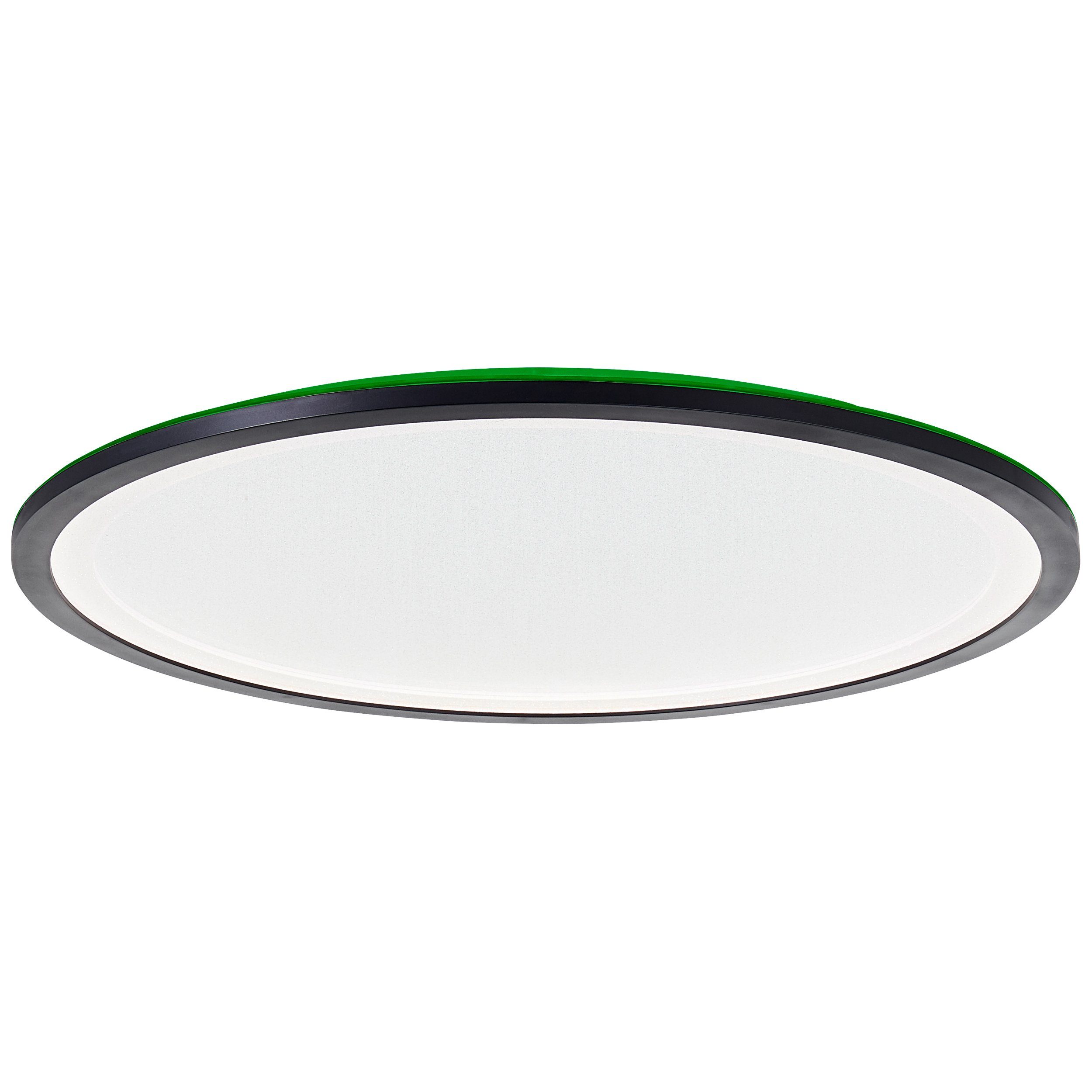 Brilliant Leuchten Led-plafondlamp Mosako LED paneel, D 50 cm, digitaal RGB-backlight, 4200 lm, dimbaar, CCT (1 stuk)
