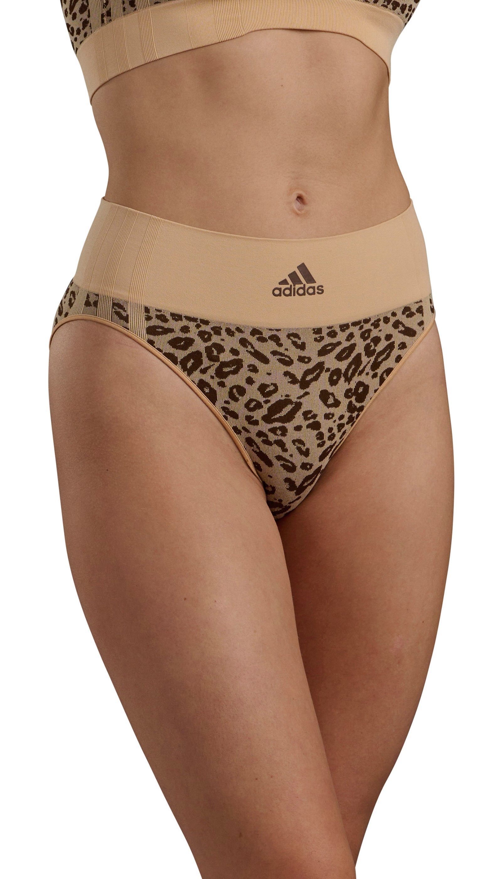 Adidas Sportswear High-waist-slip Real Cool Cotton met stijlvol luipaardpatroon