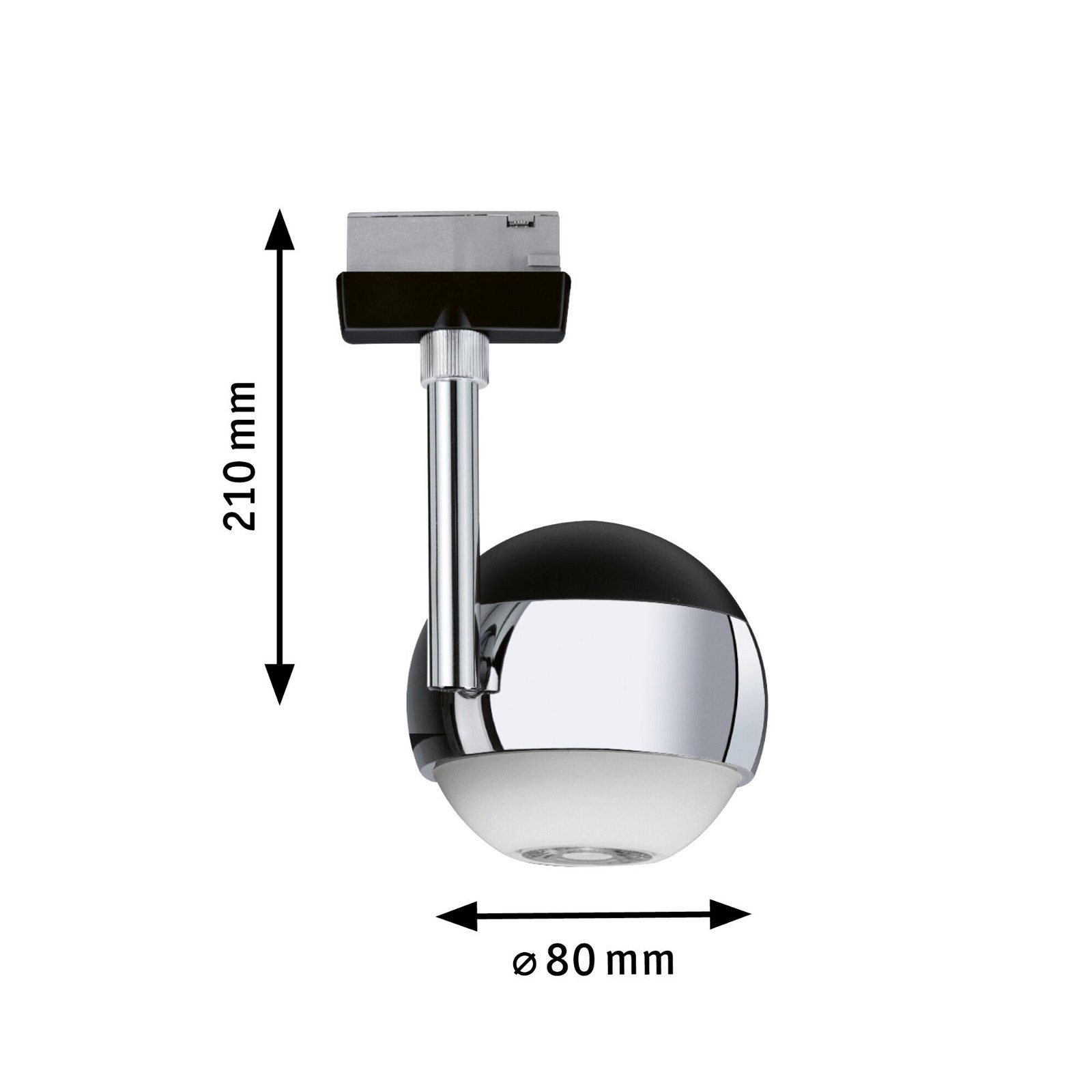 Paulmann Railsysteem-lampen URail rails spot Capsule II 439lm 6,3W 2700K 230V mat chroom, 6W (1-delig)