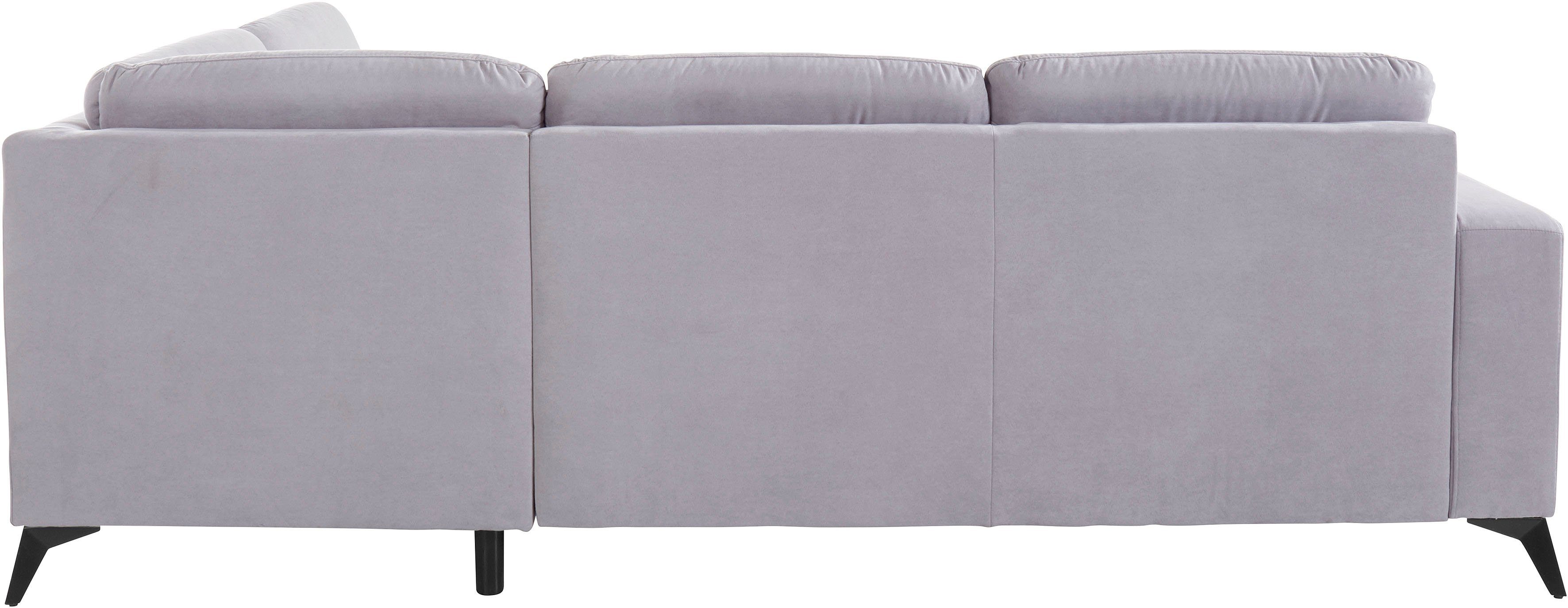 Places of Style Hoekbank Lolland L-vorm Naar keuze met slaapfunctie en bergruimte, ook met afwasbare bekleding