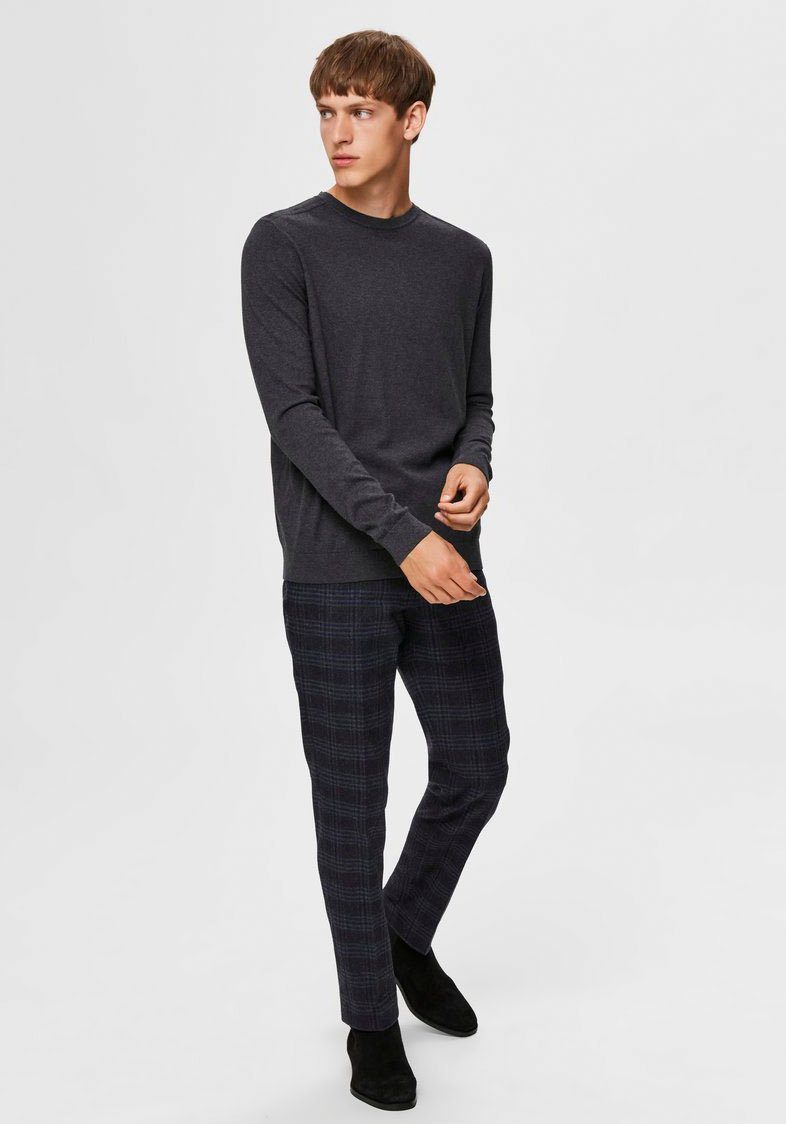 SELECTED HOMME Gebreide trui SLHBERG CREW NECK NOOS