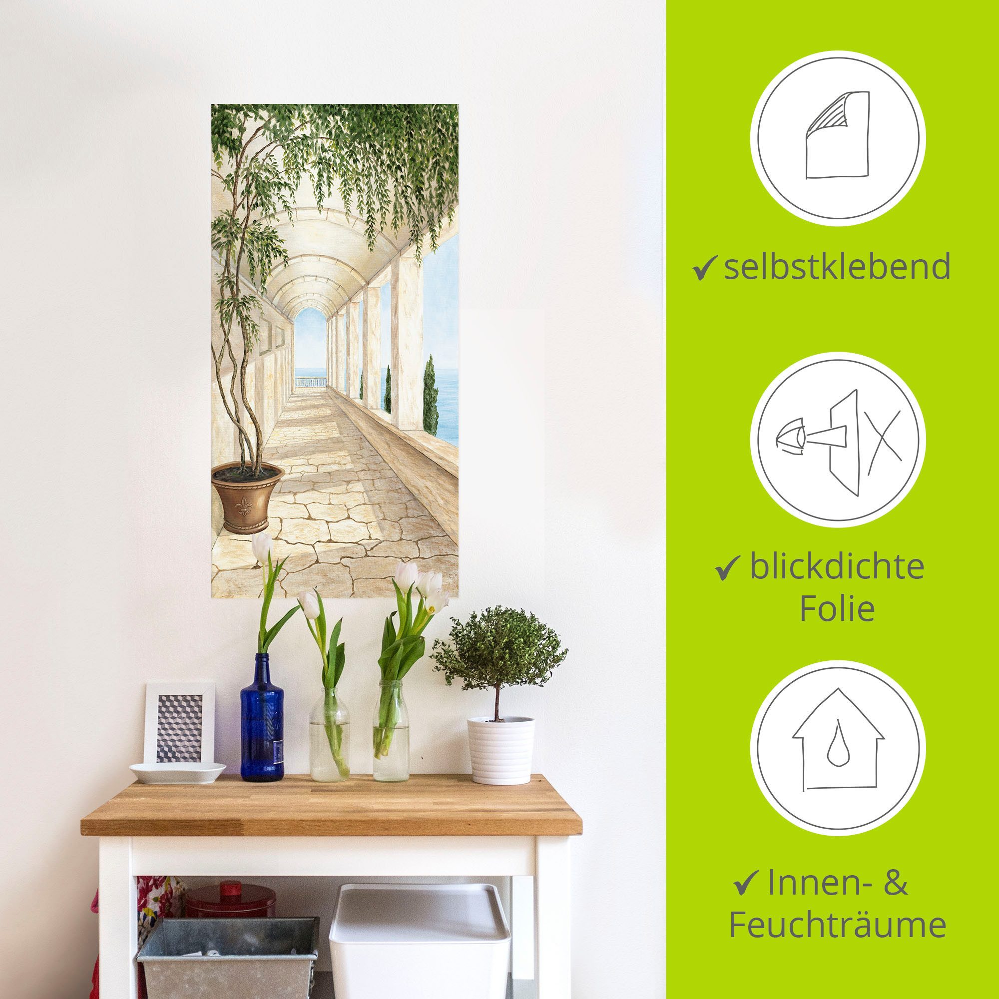 Artland Artprint Capri als artprint van aluminium, artprint voor buiten, artprint op linnen, poster, muursticker