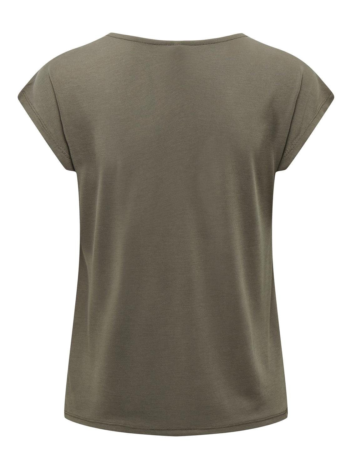 Only Shirt met V-hals ONLFREE S S MODAL V-NEC TOP BOX JRS NOOS