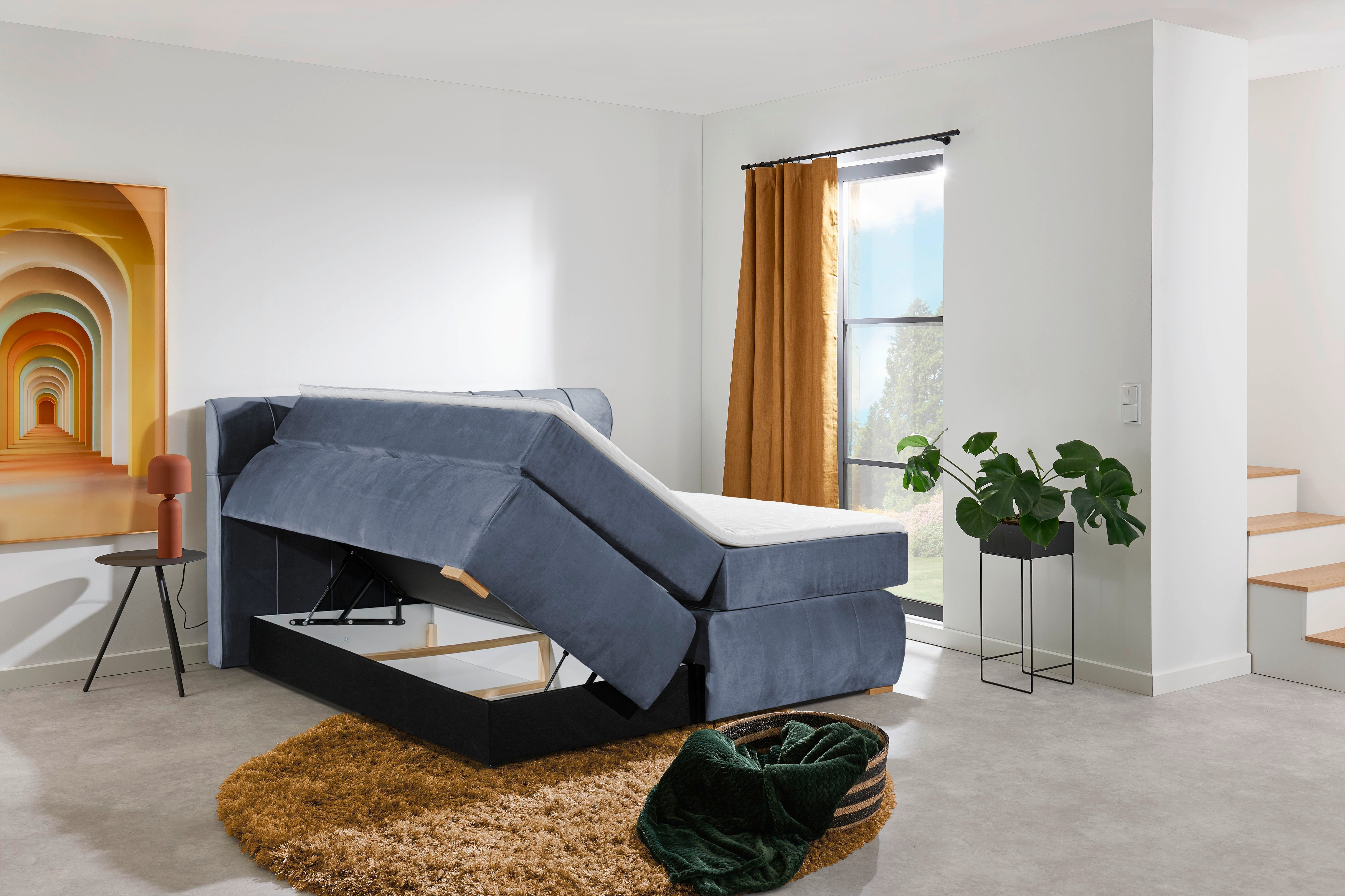 Places of Style Boxspring Felicia in h4, incl. matrastopper en bedbox
