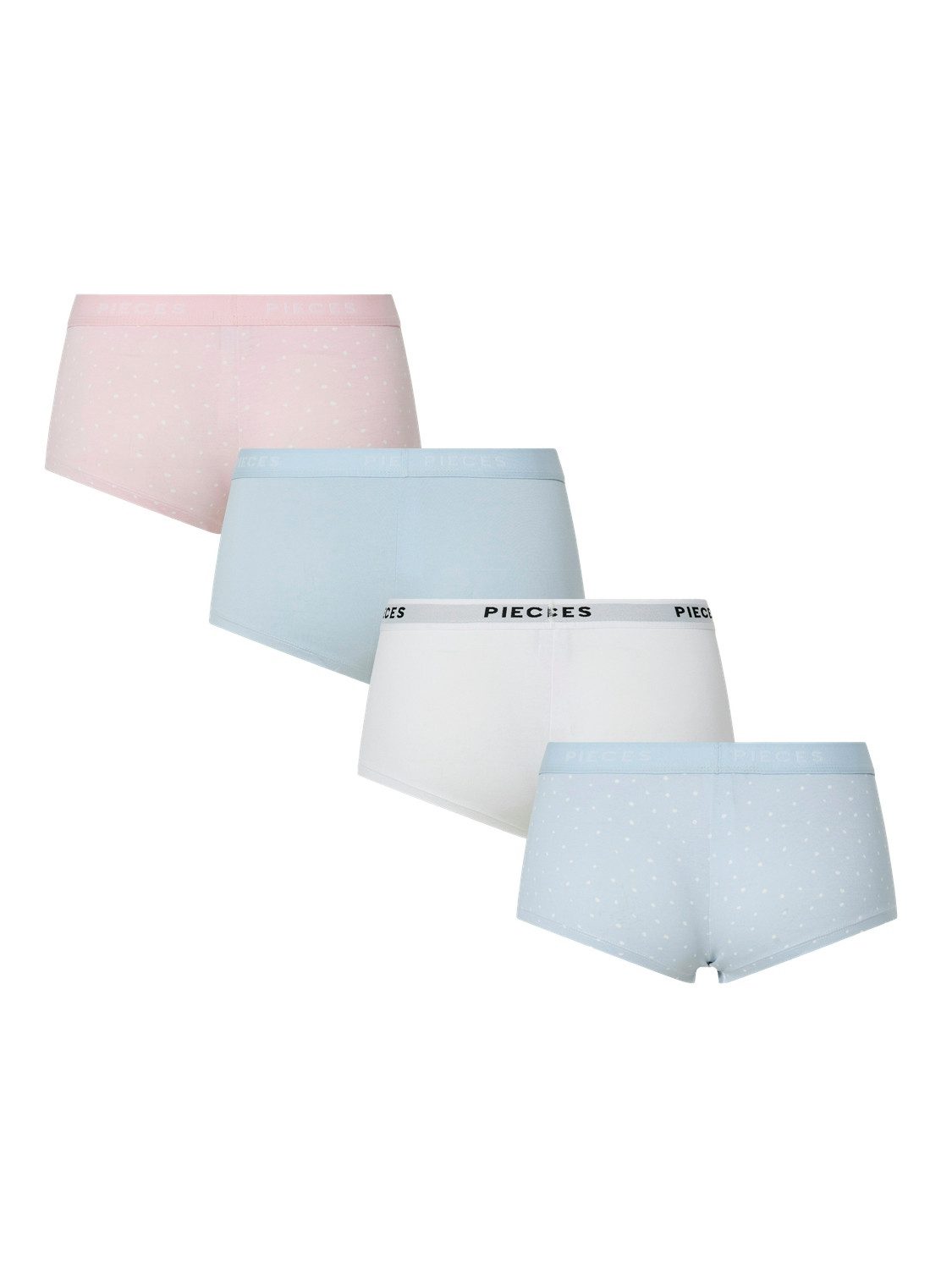 pieces Hipster PCLOGO LADY 4 PACK AOP/SOLID NOOS BC (set, 4 stuks)