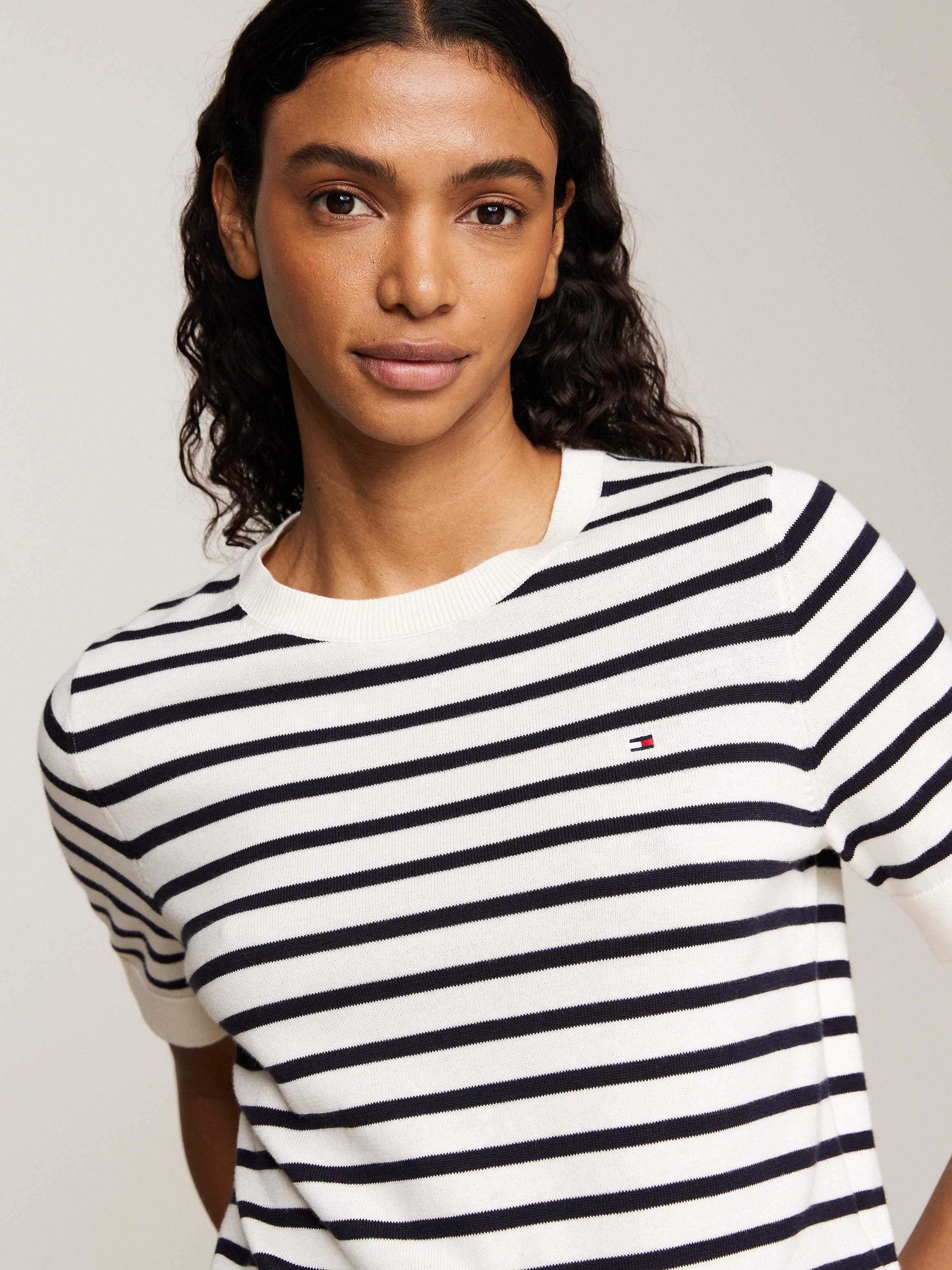 Tommy Hilfiger Trui met korte mouwen CO JERSEY STITCH C-NK SS SWEATER