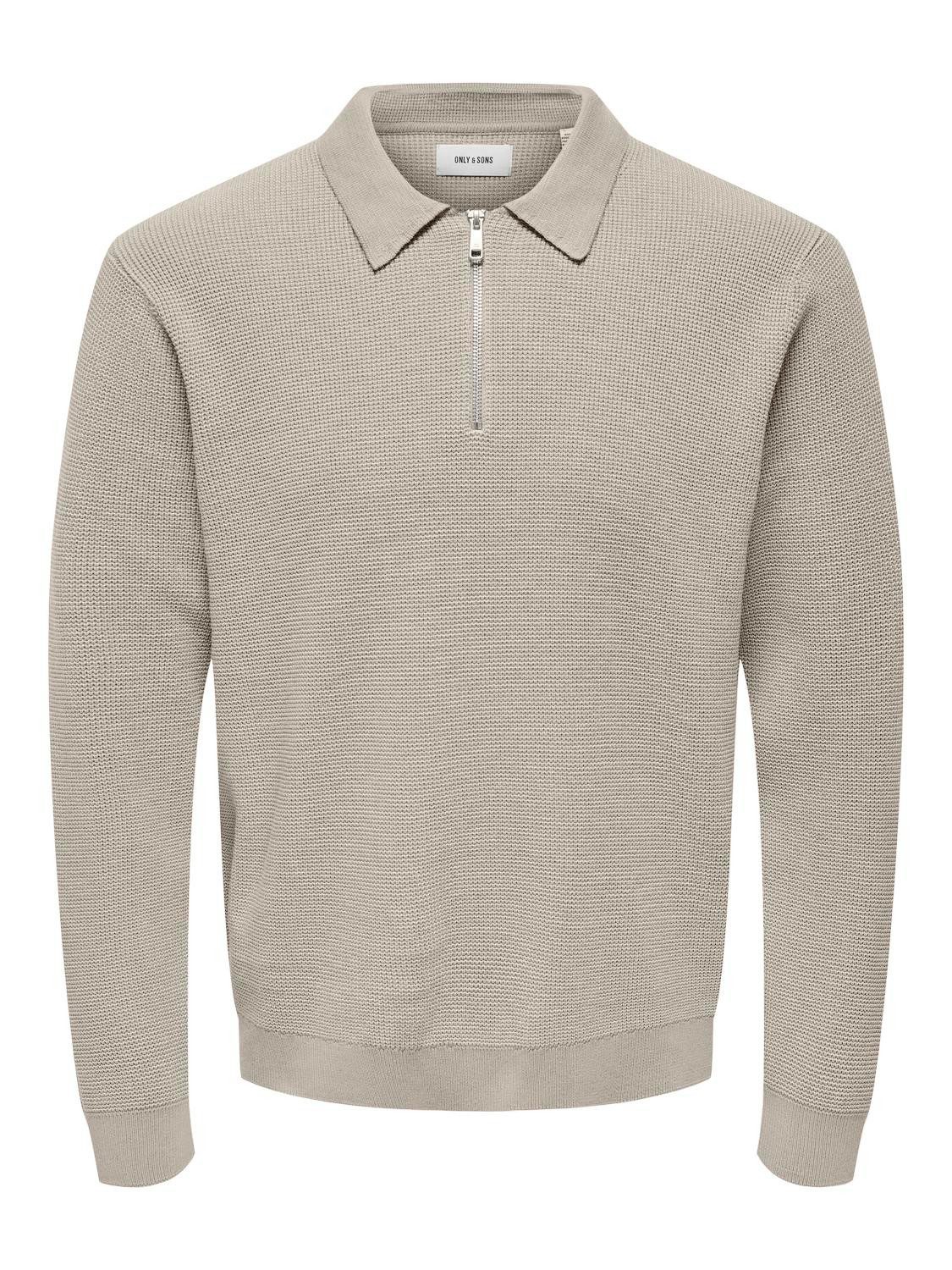 ONLY & SONS Trui met polokraag ONSMATTEO LS ZIP POLO