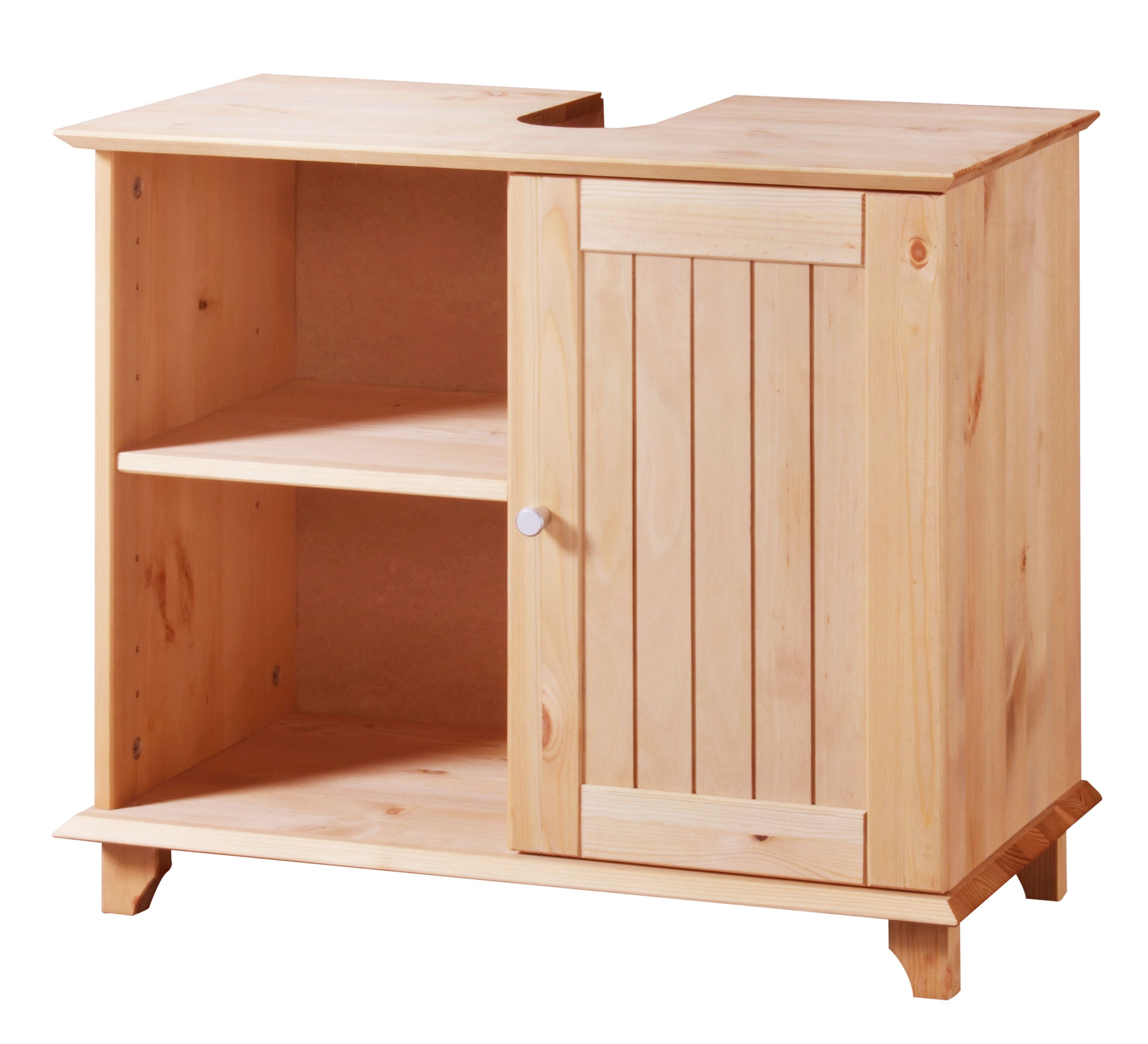 welltime Wastafelonderkast Venezia rustiek Badkamermeubel van massief hout, breedte 63 cm (zonder opbergboxen) onderkasten