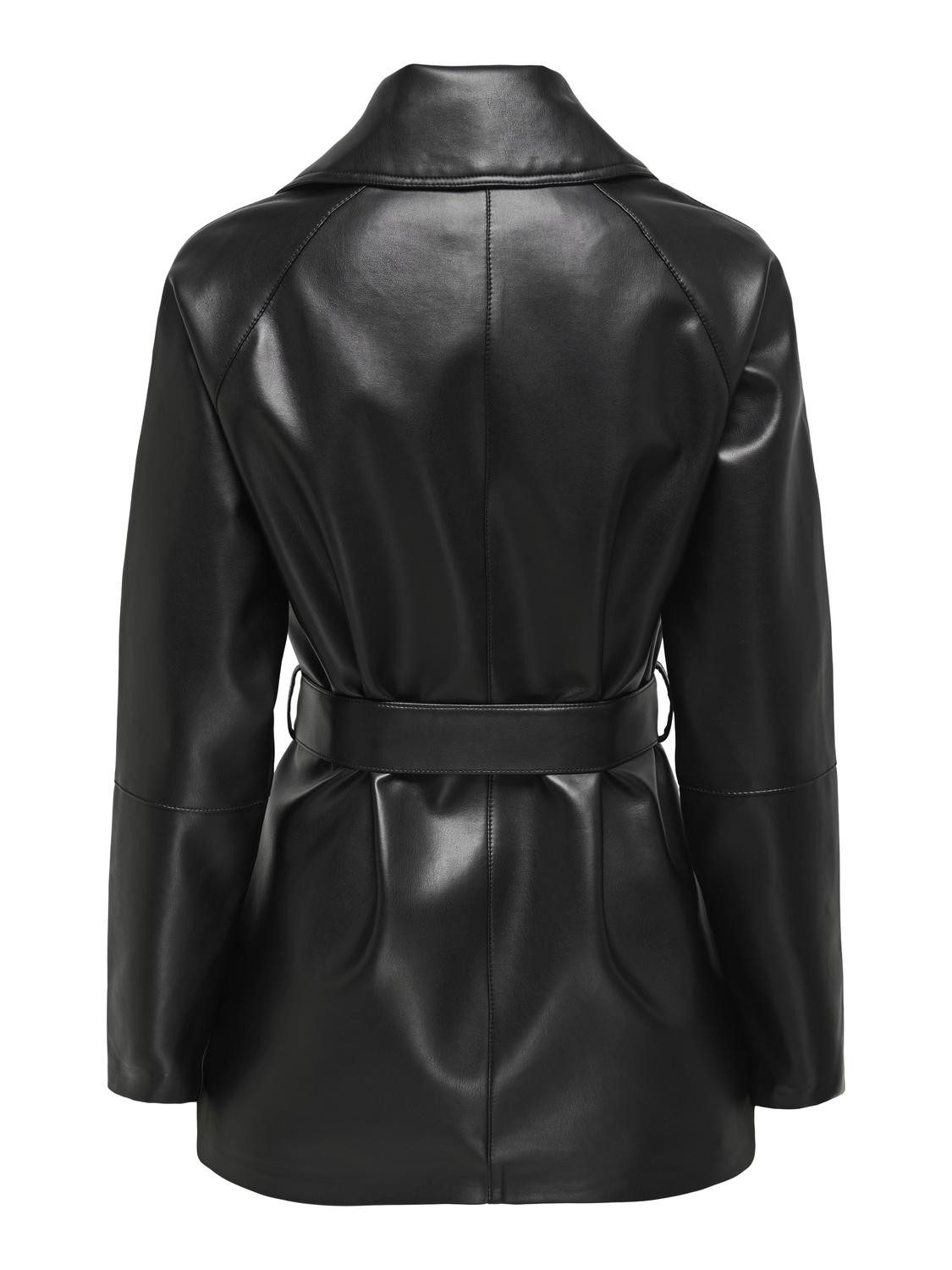 Only Imitatieleren jack ONLSOFIA FAUX LEATH SHORT TRENCH CC OTW
