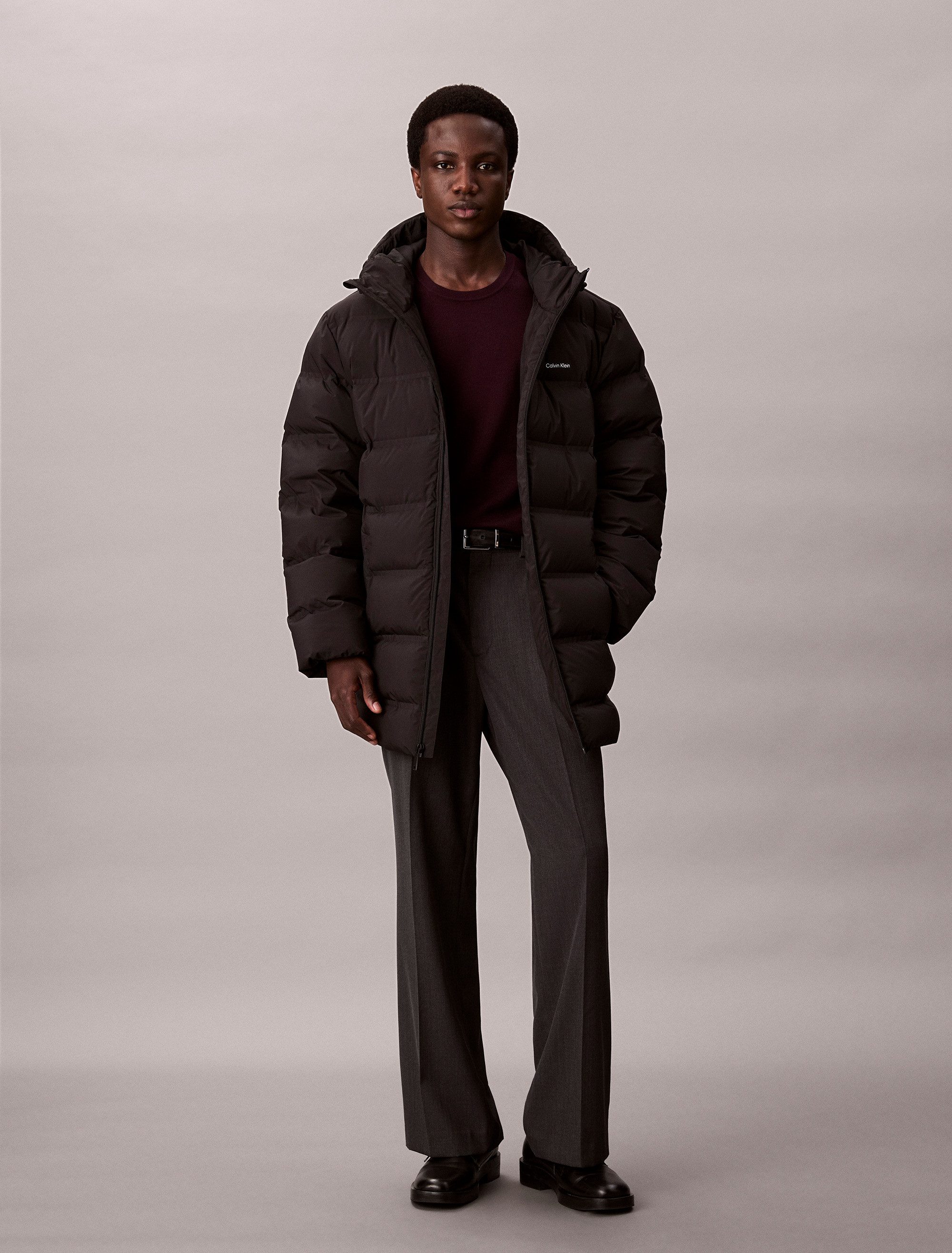Calvin Klein Gewatteerde jas LS BONDED CHNNLD LONG HOODED PUF