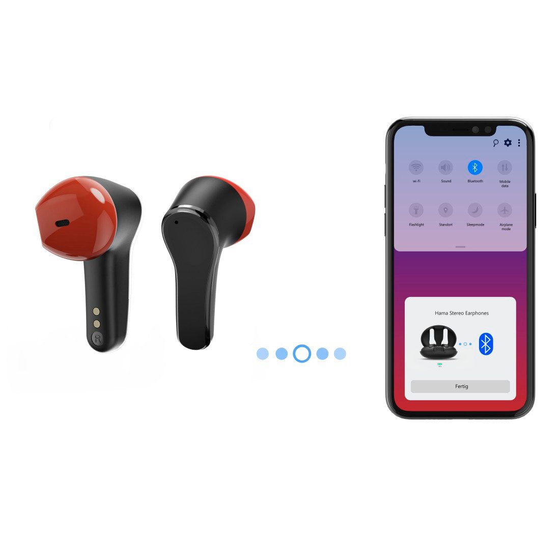 Hama Draadloze in-ear hoofdtelefoon Bluetooth-koptelefoon in-ear (draadloos opladen, 16u accu, ENC)