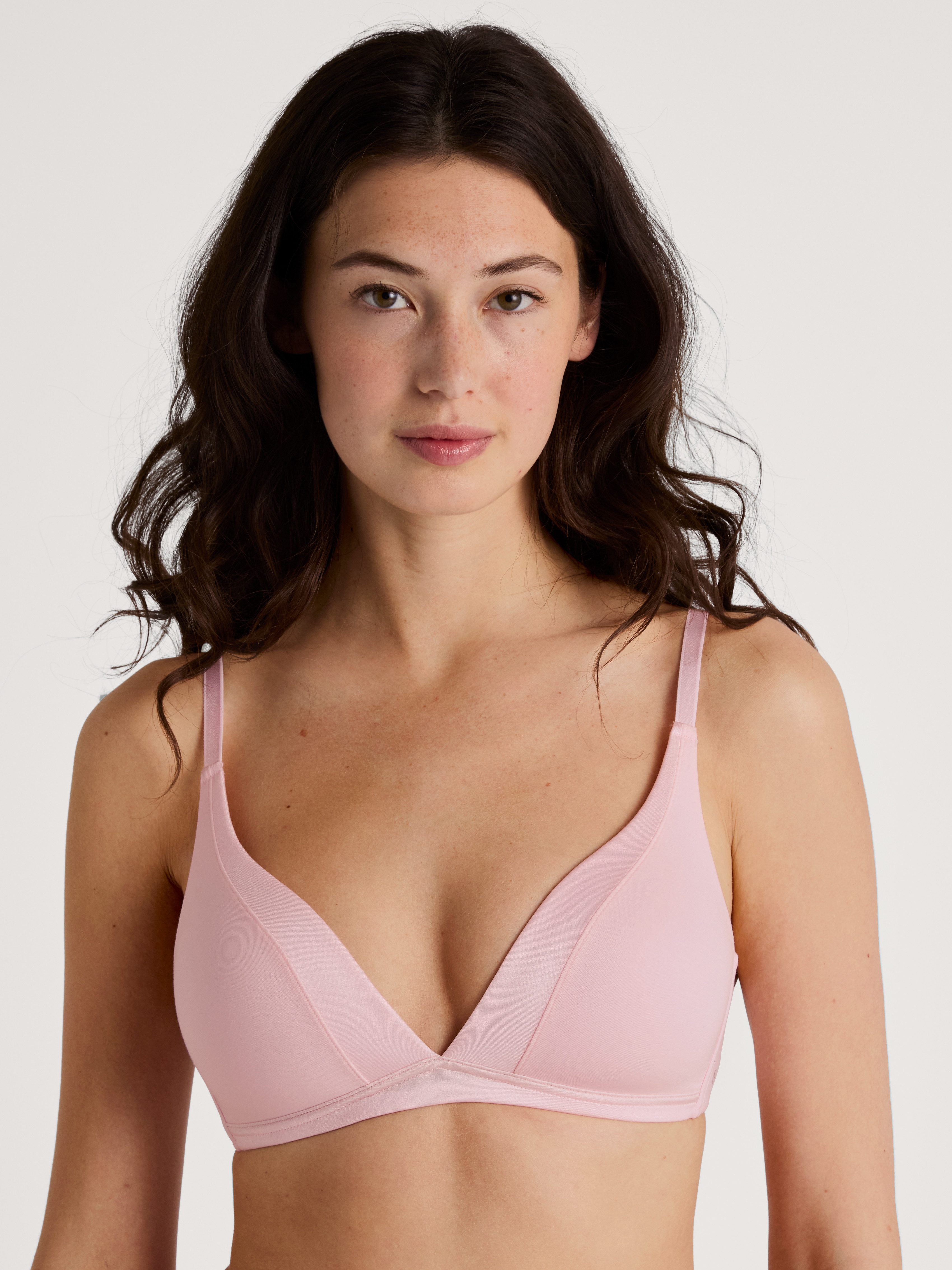 CALIDA Bh met steuncups CATE met satijnen strook dames voorgevormde bh's maat 80 C roze