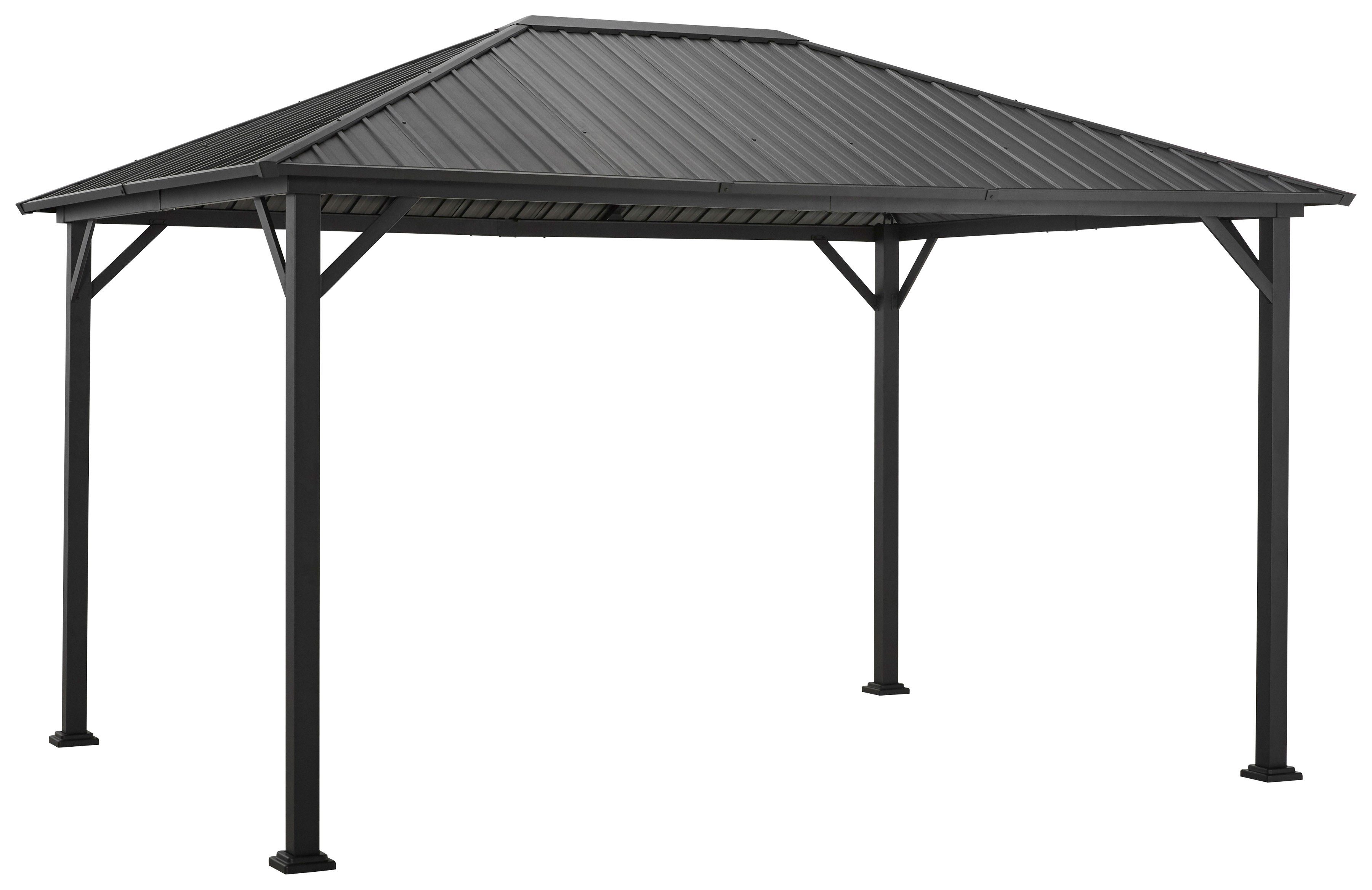 KONIFERA Tuinprieel Samos Bxd: 300x400 cm, stalen frame, zonder zijkanten