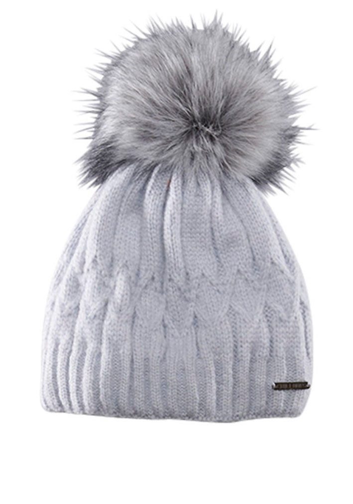 chillouts Pomponmuts Letizia Hat met afneembare faux-fur pompon
