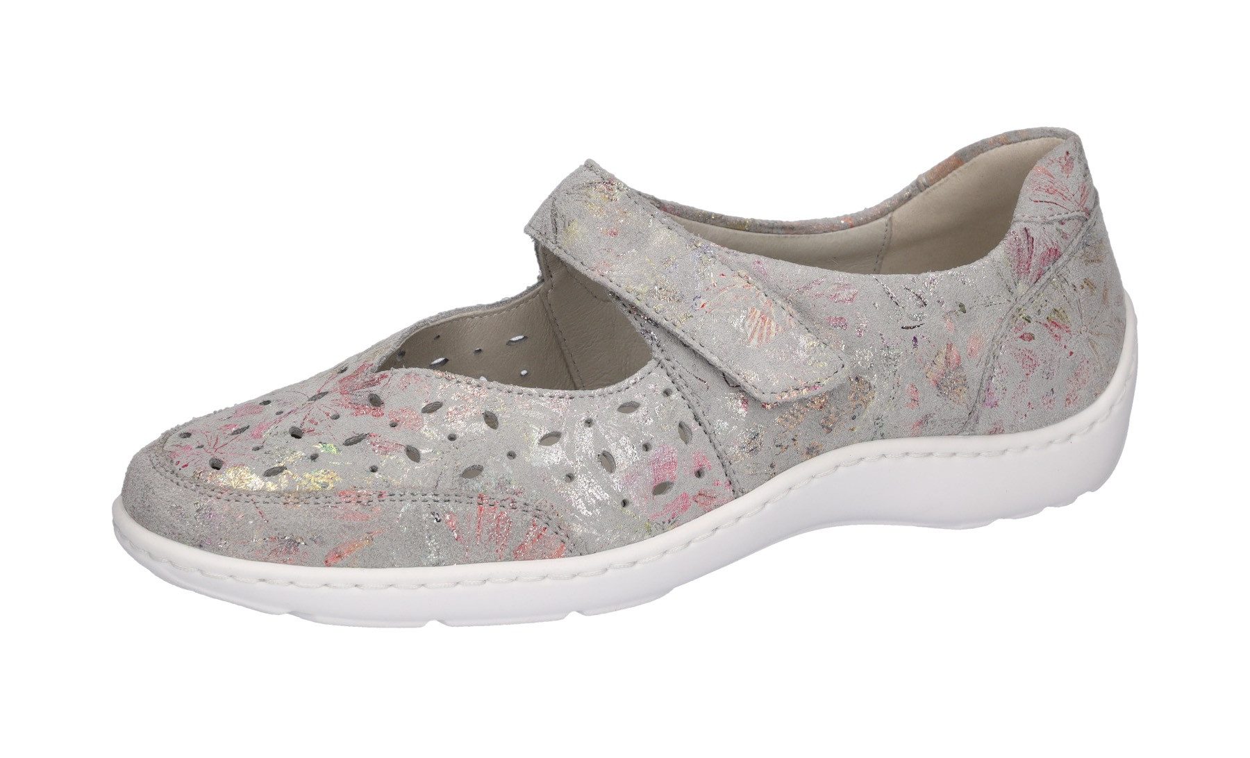 Waldläufer Ballerina's met riempje Henni , sleehak, lage schoen, comfortabele schoen met perforatie, breedte h