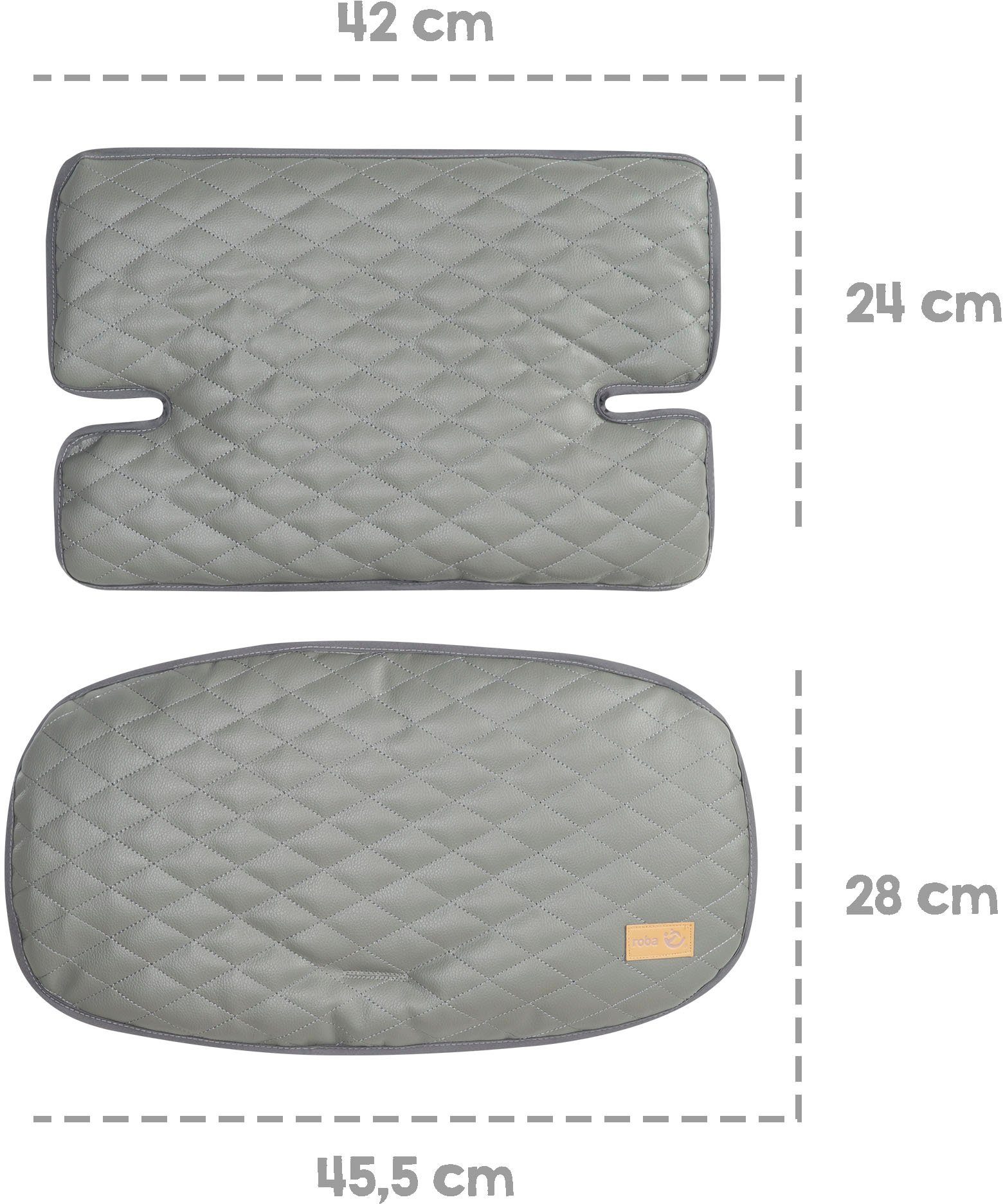 Roba® Stoelverkleiner Sit Up Luxe, stone gewatteerd, 2-delig (2-delig)