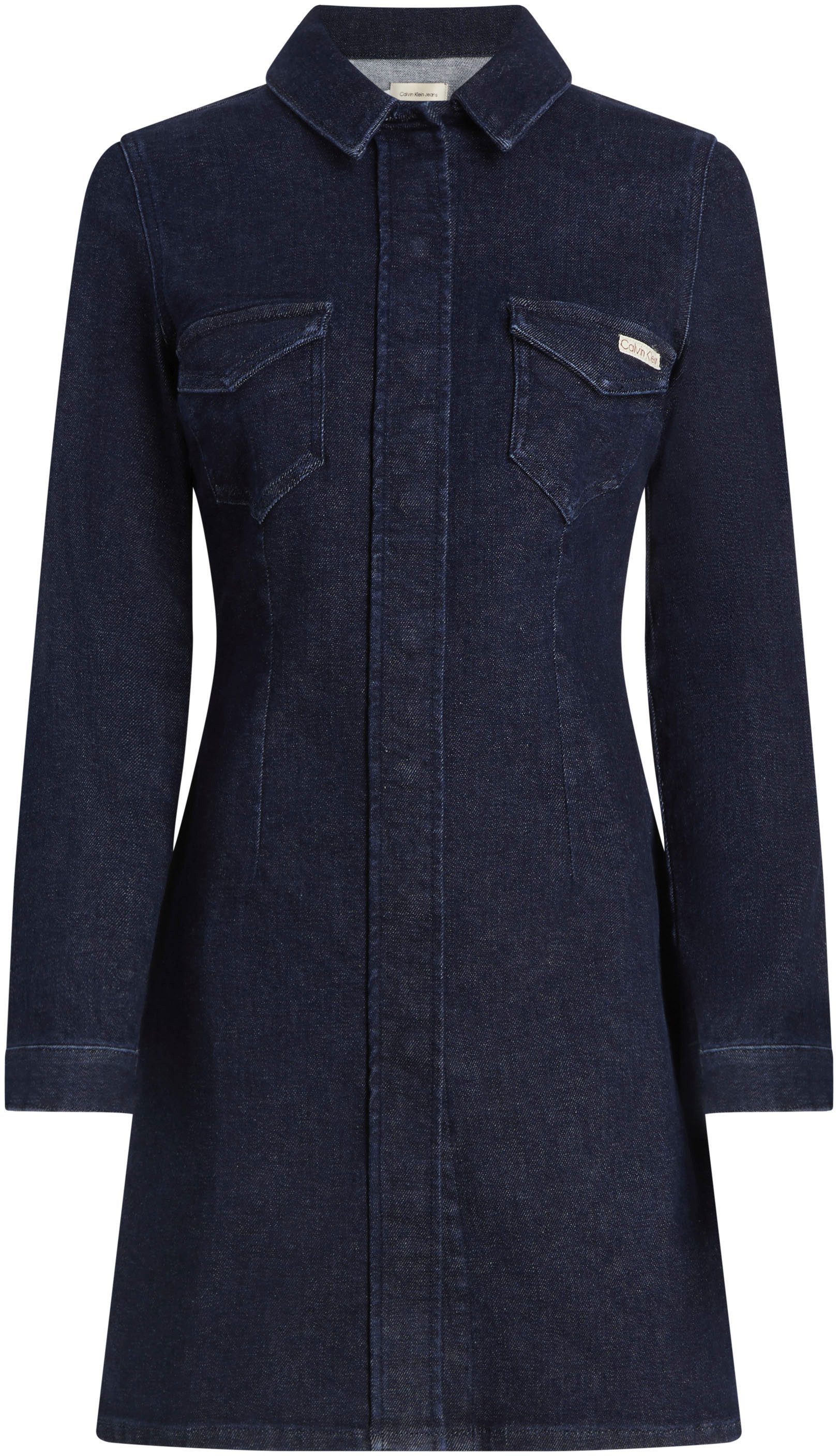 Calvin Klein Jeans jurk DARTED LEAN SHIRT DENIM DRESS