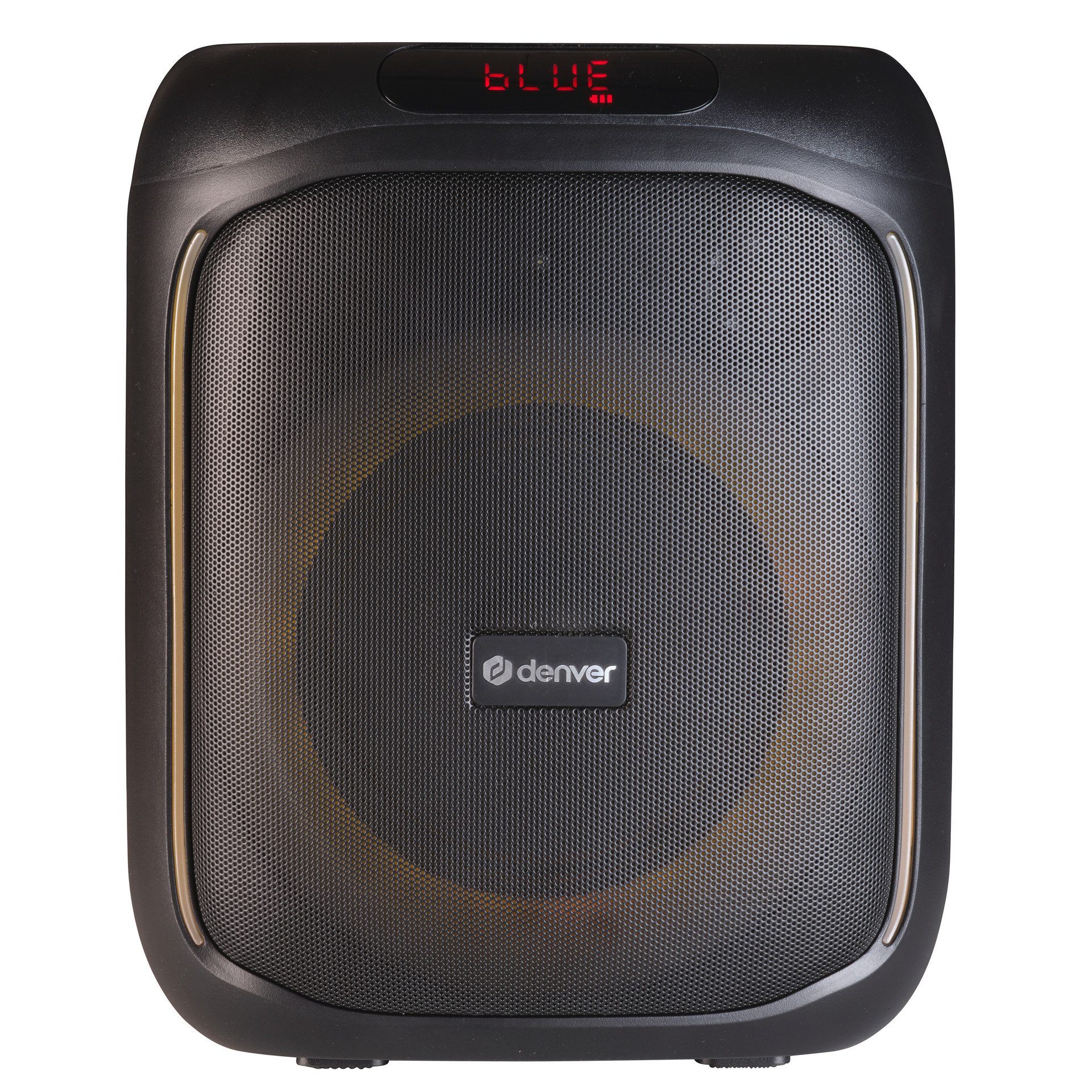 Denver Party-luidspreker BPS-165 met LED 20 w rms, bedrade microfoon inbegrepen, usb, microsd-sleuf