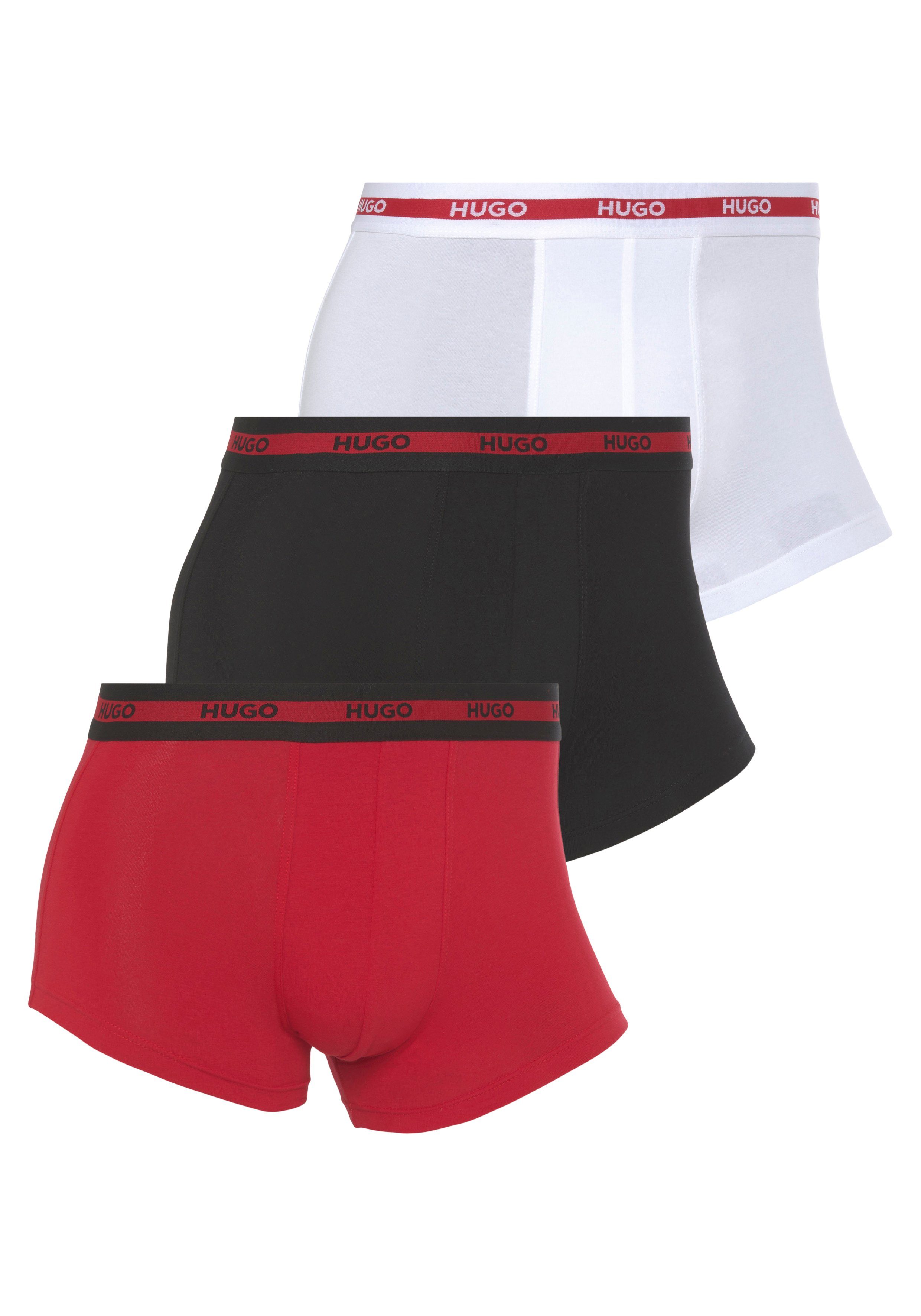 HUGO underwear Trunk met een logo-opschrift (set 3 stuks In driepack)