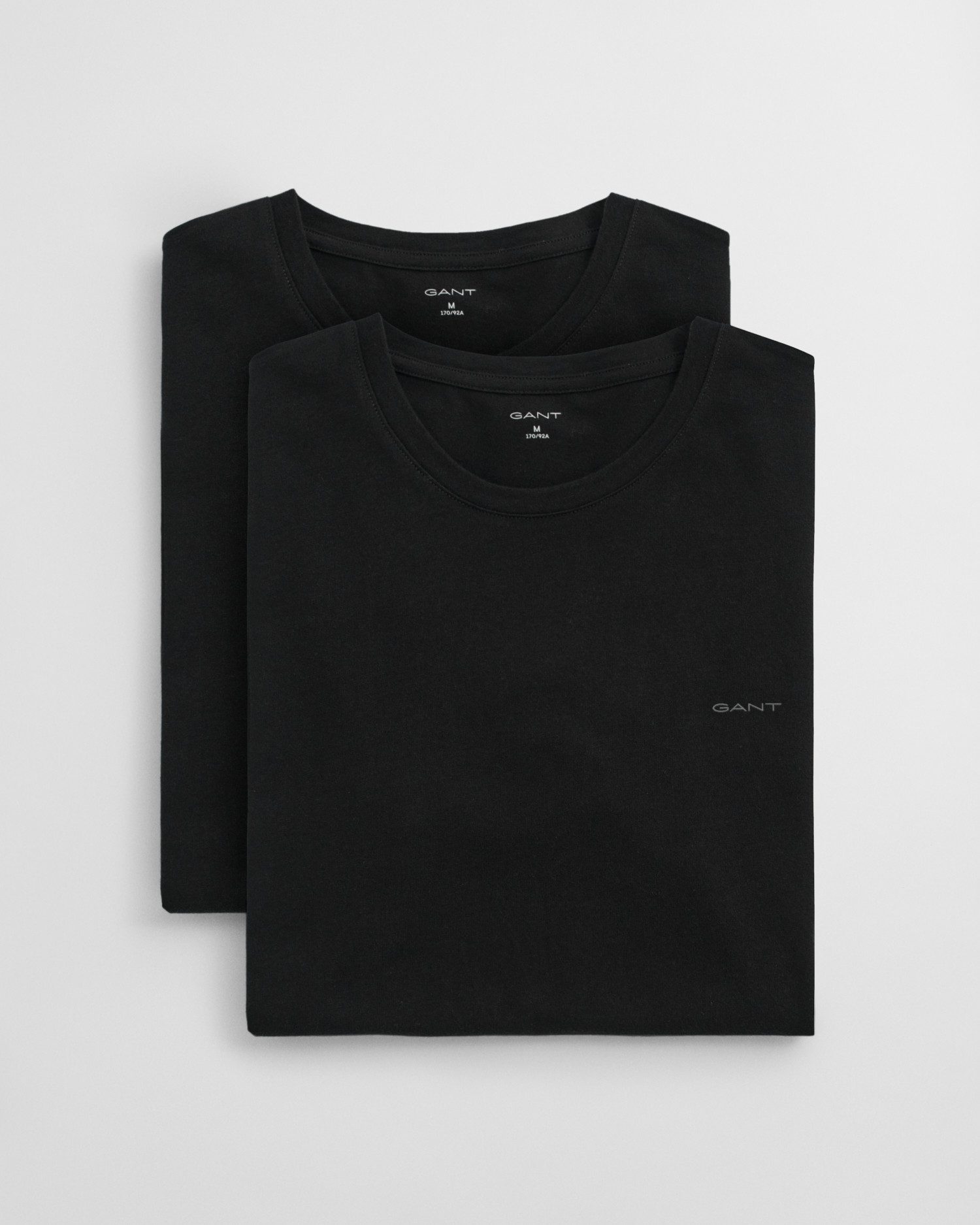 Gant Shirt met korte mouwen C-NECK T-SHIRT 2-PACK heren t-shirts maat XXXL zwart