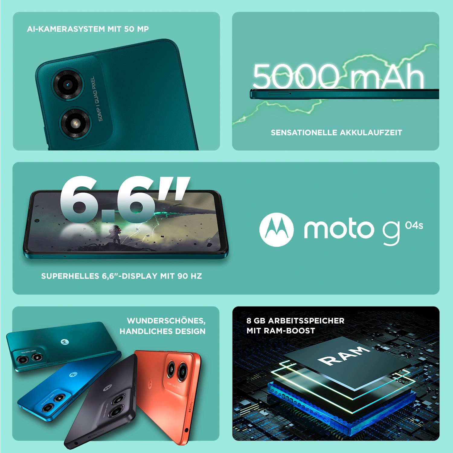 Motorola Smartphone Moto G04s 64GB, 64 GB
