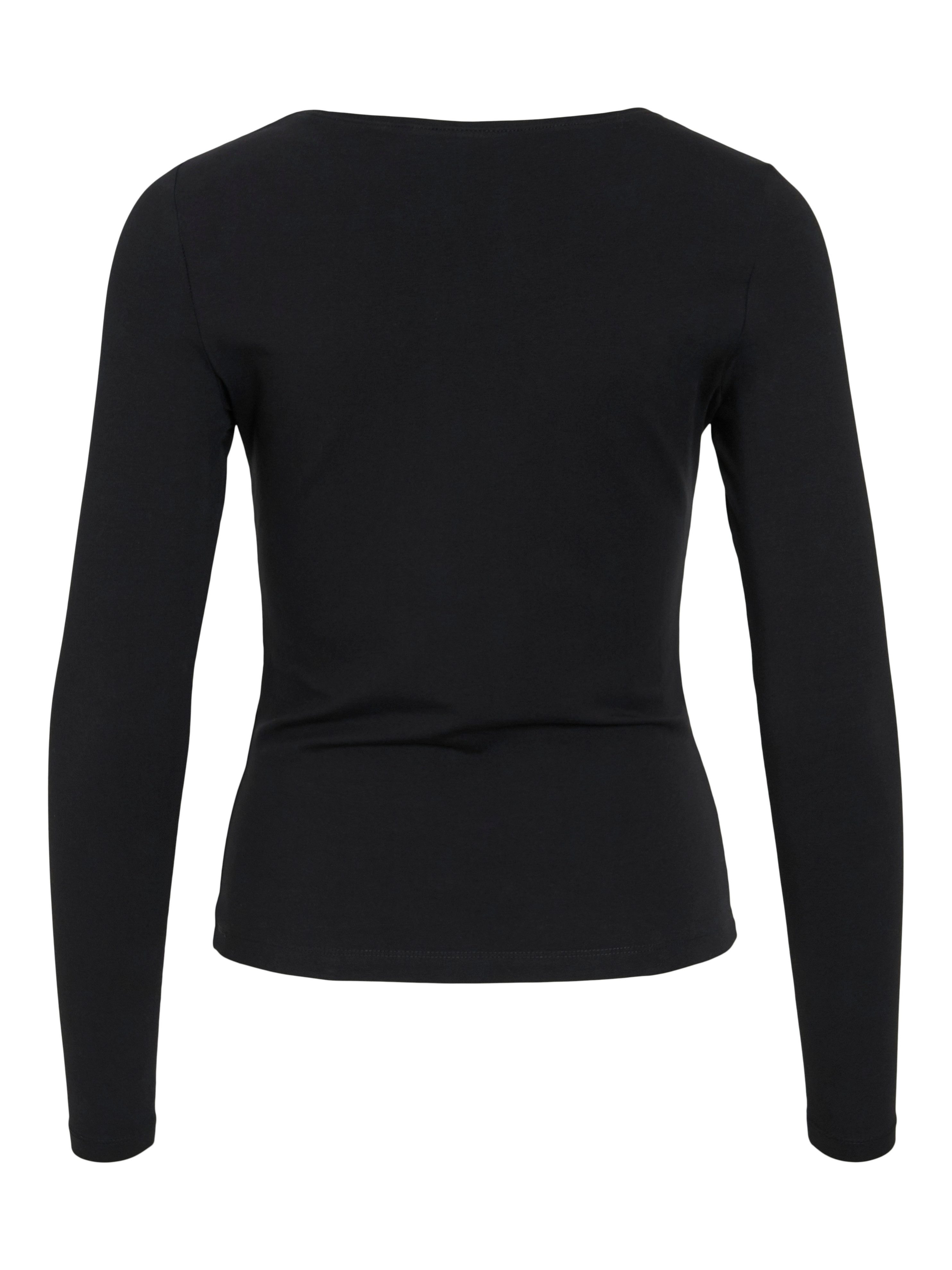 Vila Shirt met lange mouwen VINORA L/S O-NECK TOP - NOOS