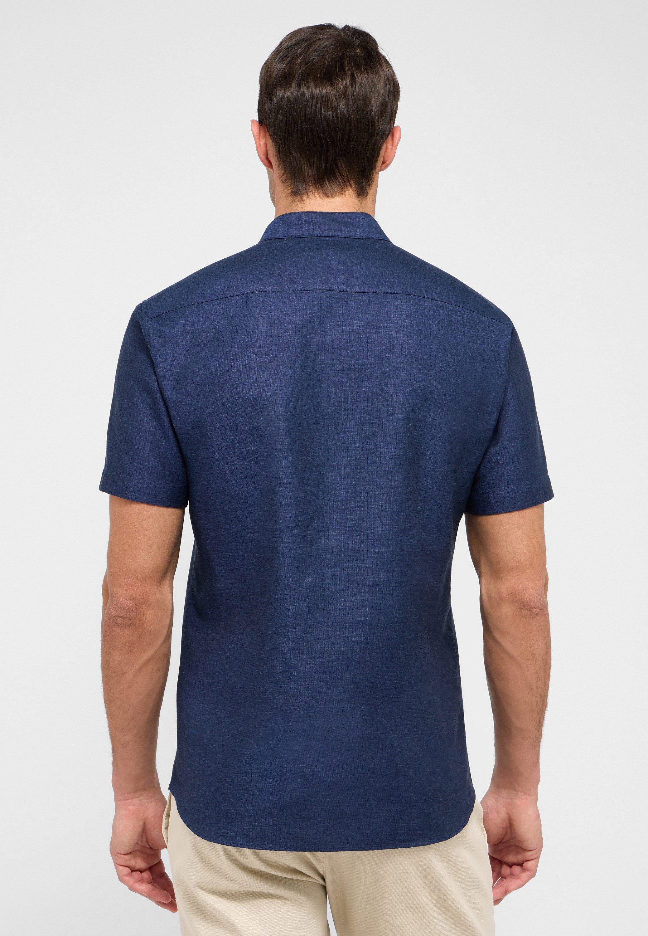 Eterna Overhemd met korte mouwen Slim fit EASY IRON (gemakkelijk te strijken)