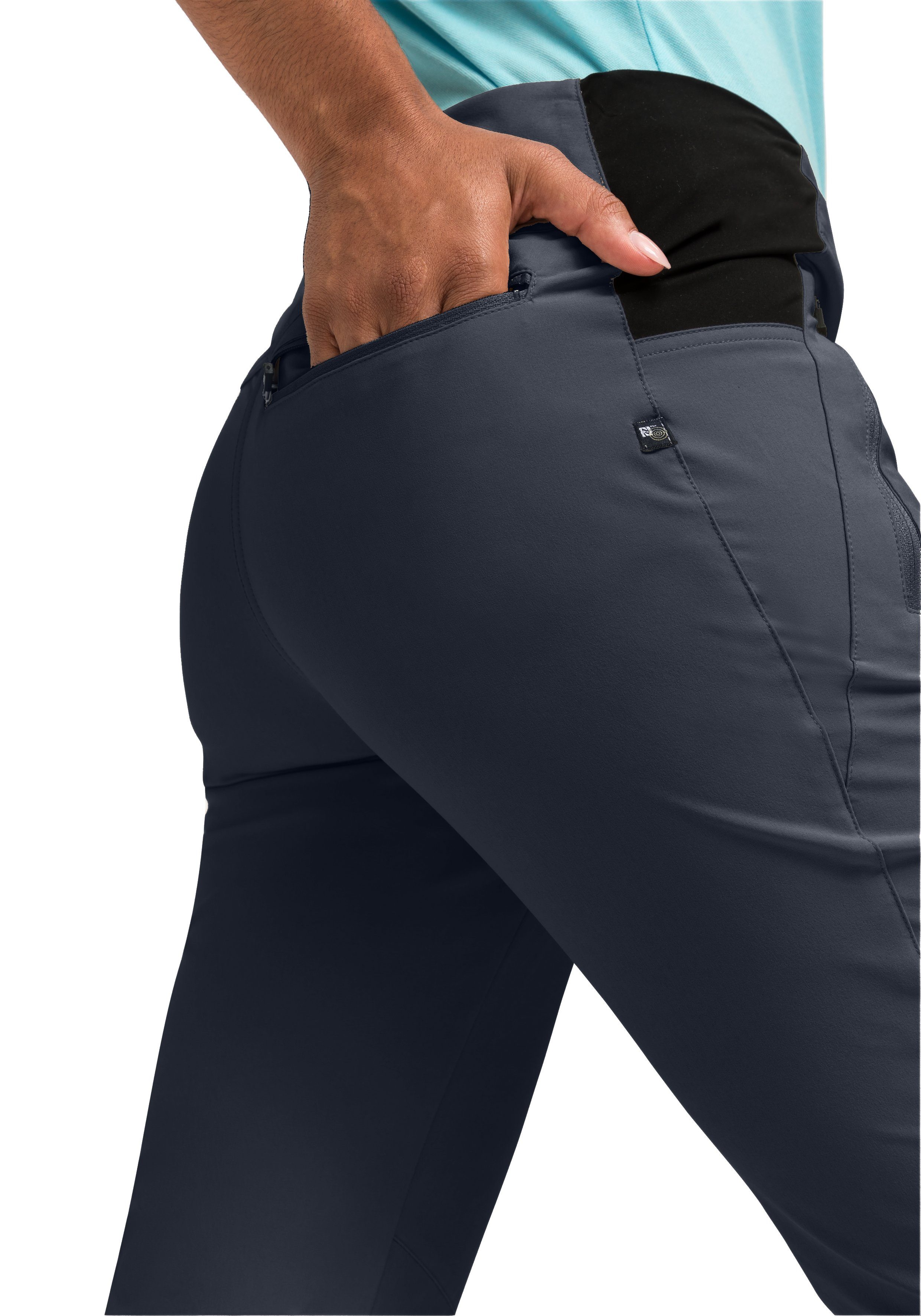 Maier Sports Outdoorbroek Latit Slim Vario W Dames wandelbroek, lange outdoorbroek, trekkingbroek slim