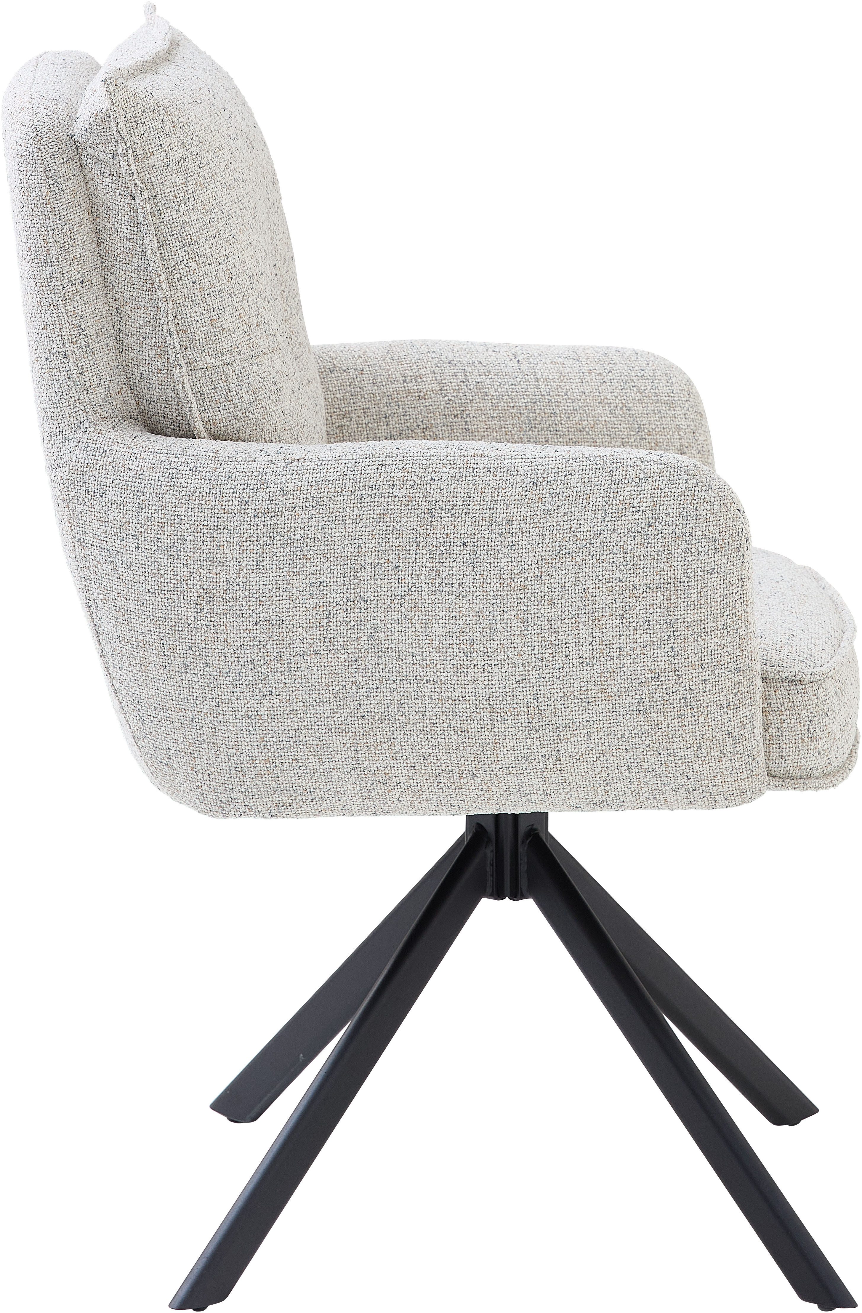 Stolkom Stoel met armleuningen Sofia young 180 graden draaibaar met auto-return, bonnellvering in de zitting (set, 2 stuks)