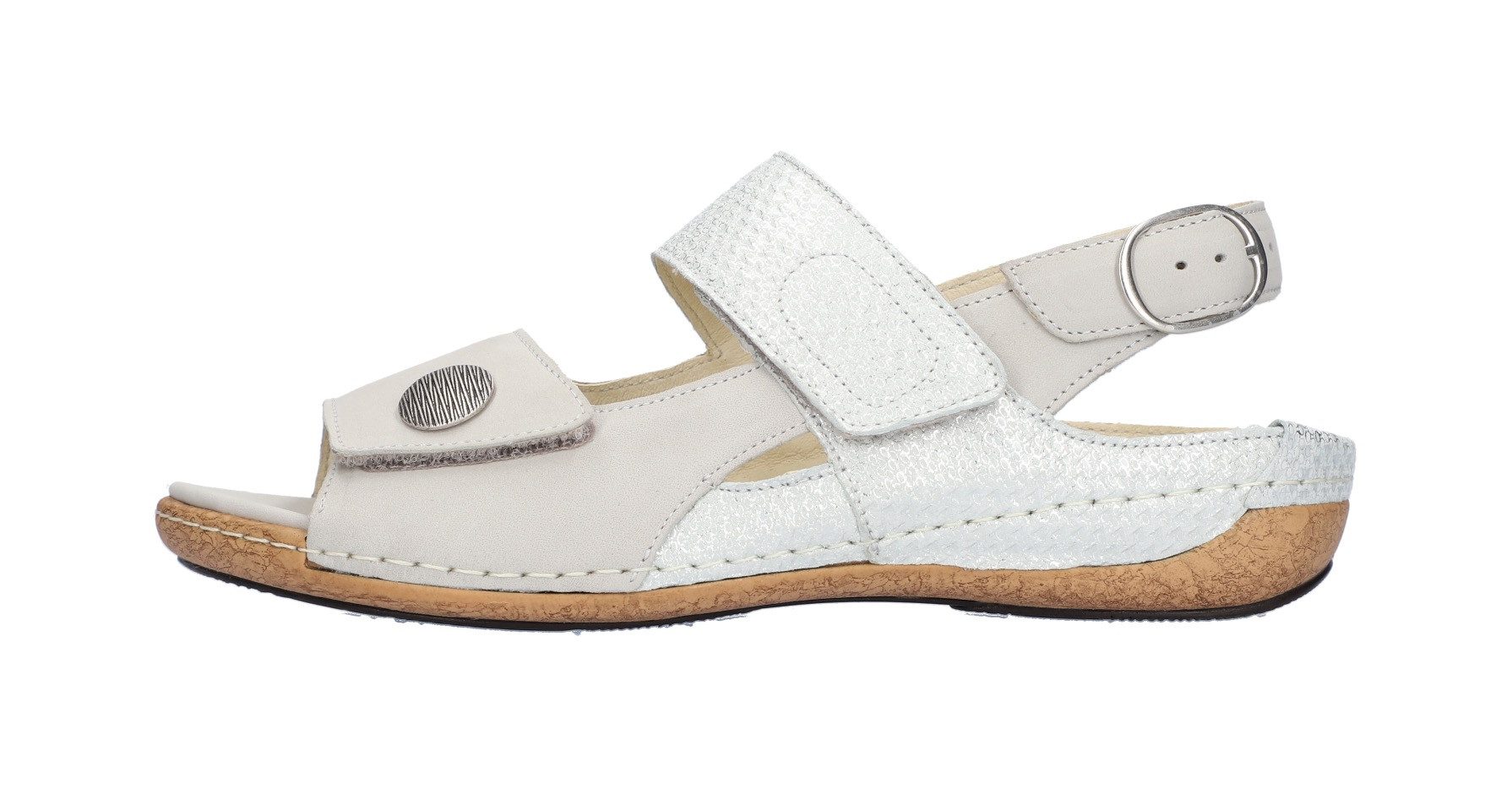 Waldläufer Sandalen HELIETT , zomerschoen, klittenbandschoen, sleehak, in comfortwijdte h (=zeer breed)