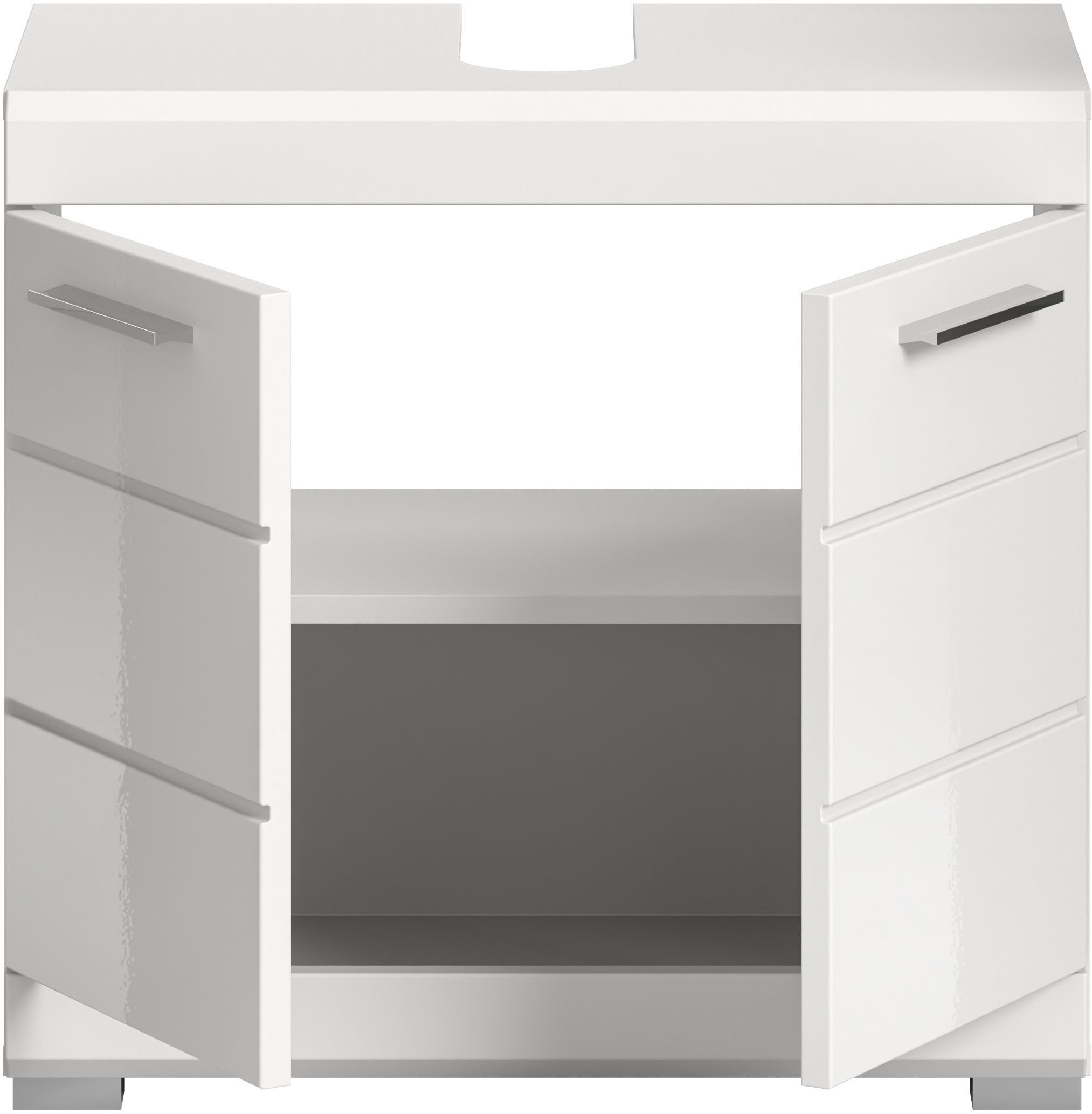 INOSIGN Wastafelonderkast Siena, breedte 60 cm, 2 deuren, 2 vakken, met sifonaansluiting, MDF-front in verschillende kleuren verkrijgbaar, badkamermeubels, badkamerkast, commode, badkamer (1 stuk)