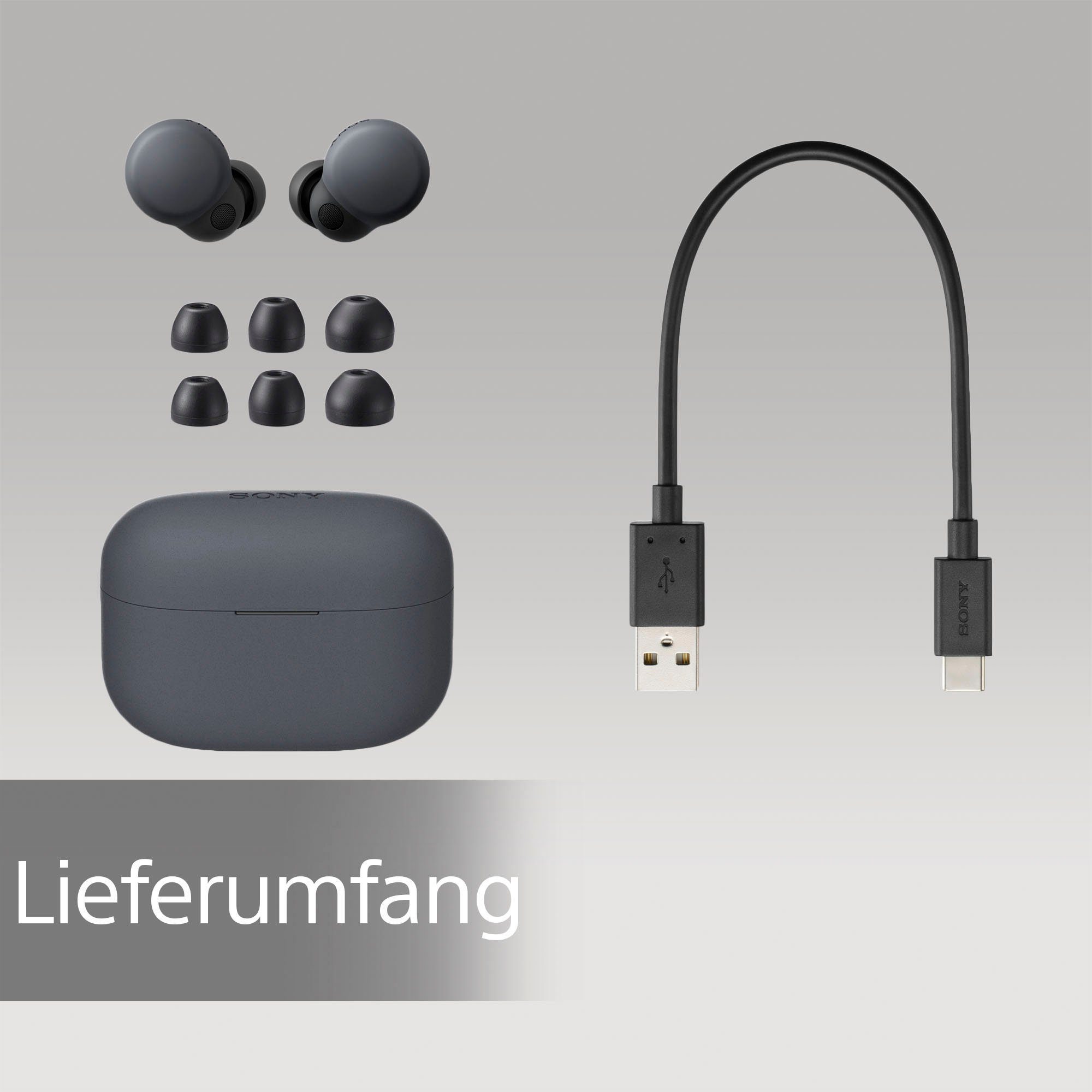 Sony Wireless in-ear-hoofdtelefoon LinkBuds S Noise Cancelling, Touch control, 20 st. Batterijduur