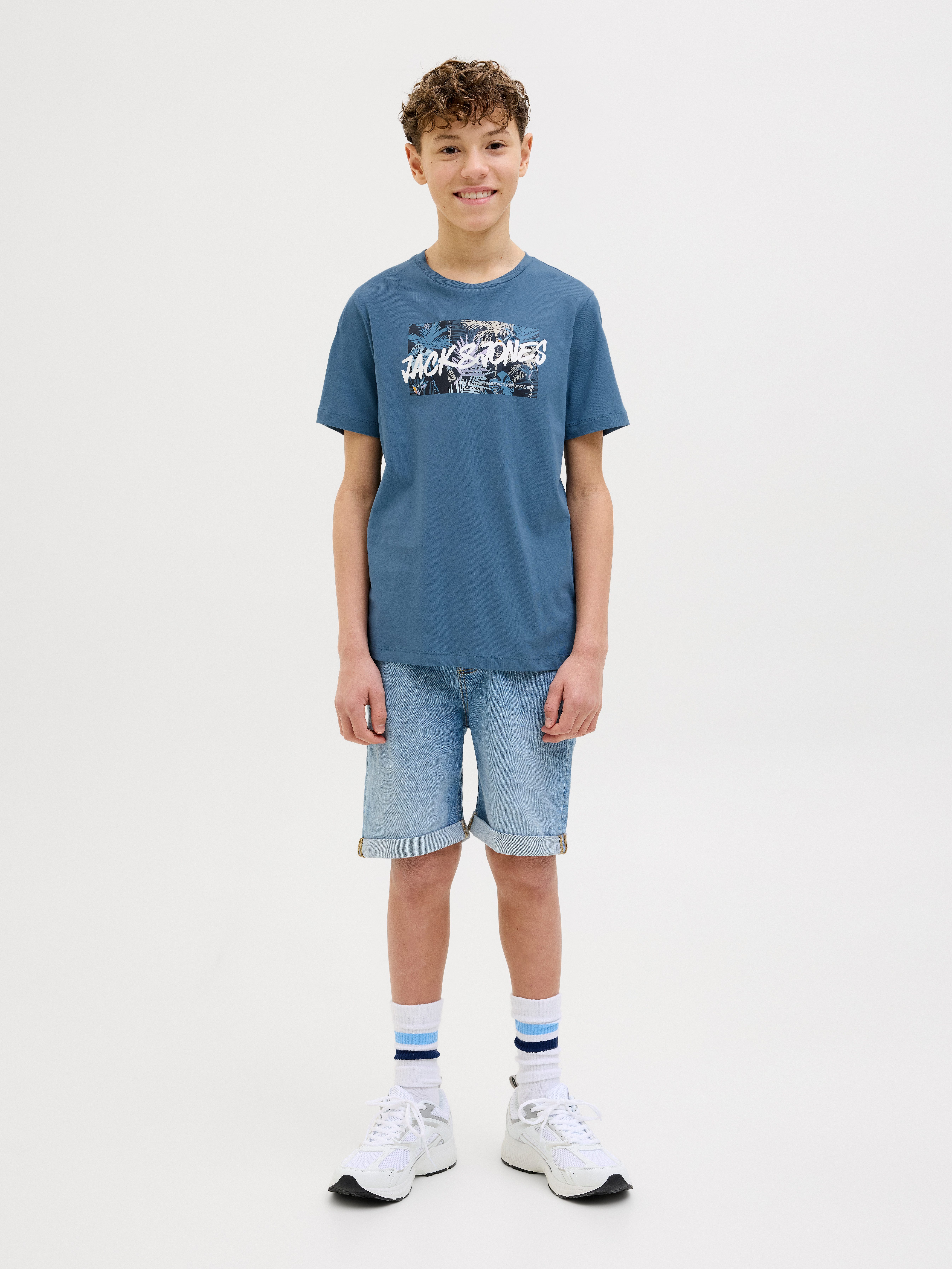 Jack & Jones Junior T-shirt JJHAWAII SHAPE TEE SS CREW NECK JNR