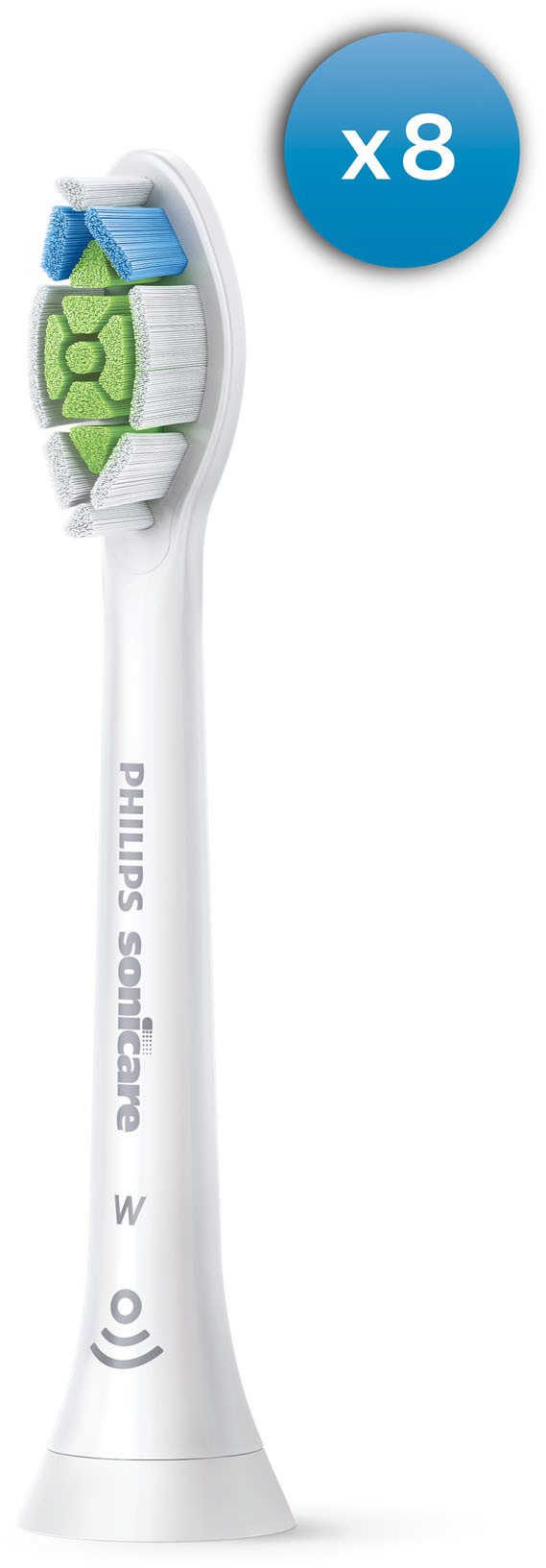 Philips Sonicare Opzetborsteltjes Standaard W2 Optimal White, kleur wit met de borstelkopherkenning, standaardformaat
