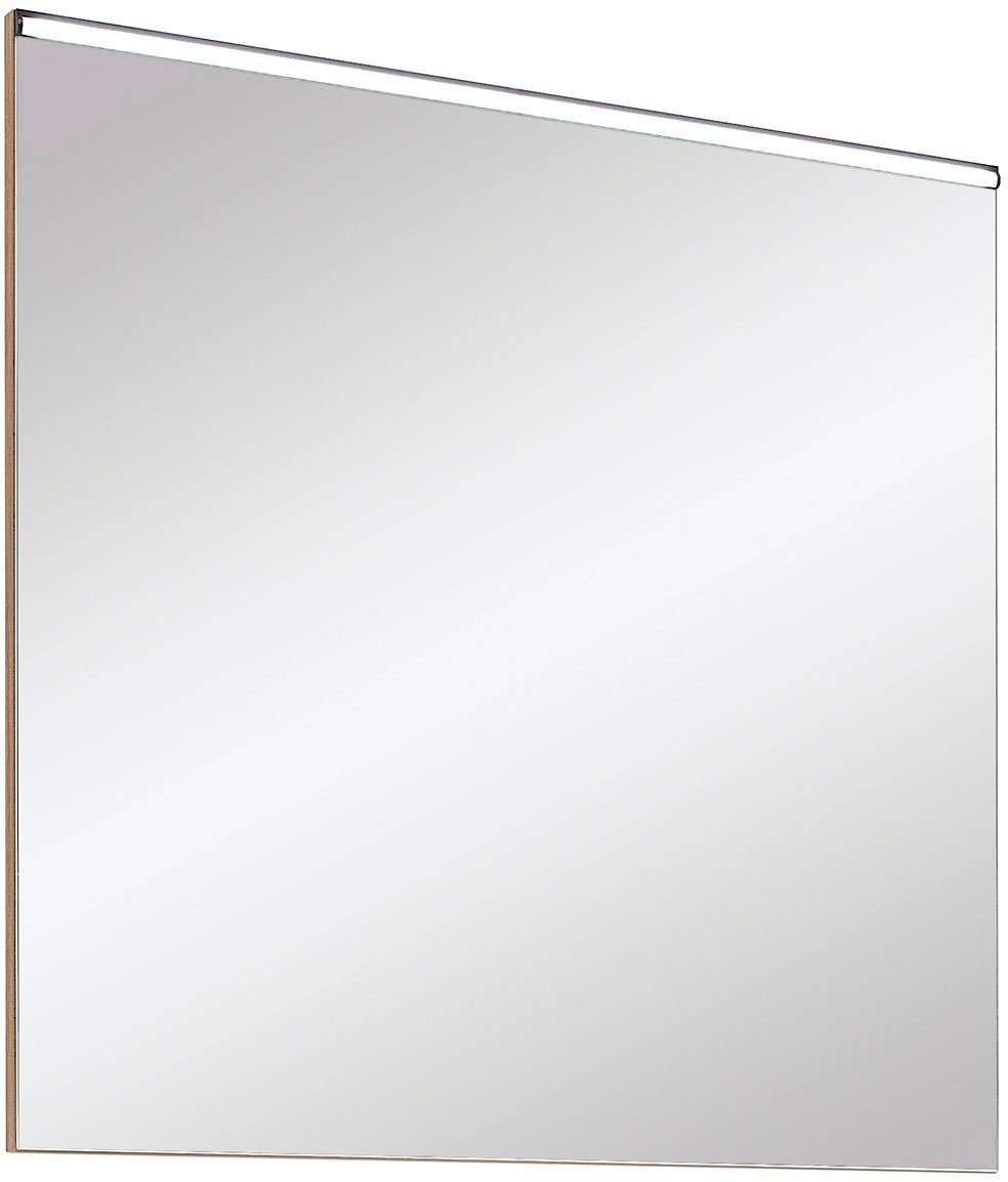 Saphir Badkamerserie Quickset 395 2-delig, keramieken opzetwasbak met led-spiegel Wastafelmeubel 73 cm breed, 2 laden, wastafelblad, badkameraccessoireset (4-delig)