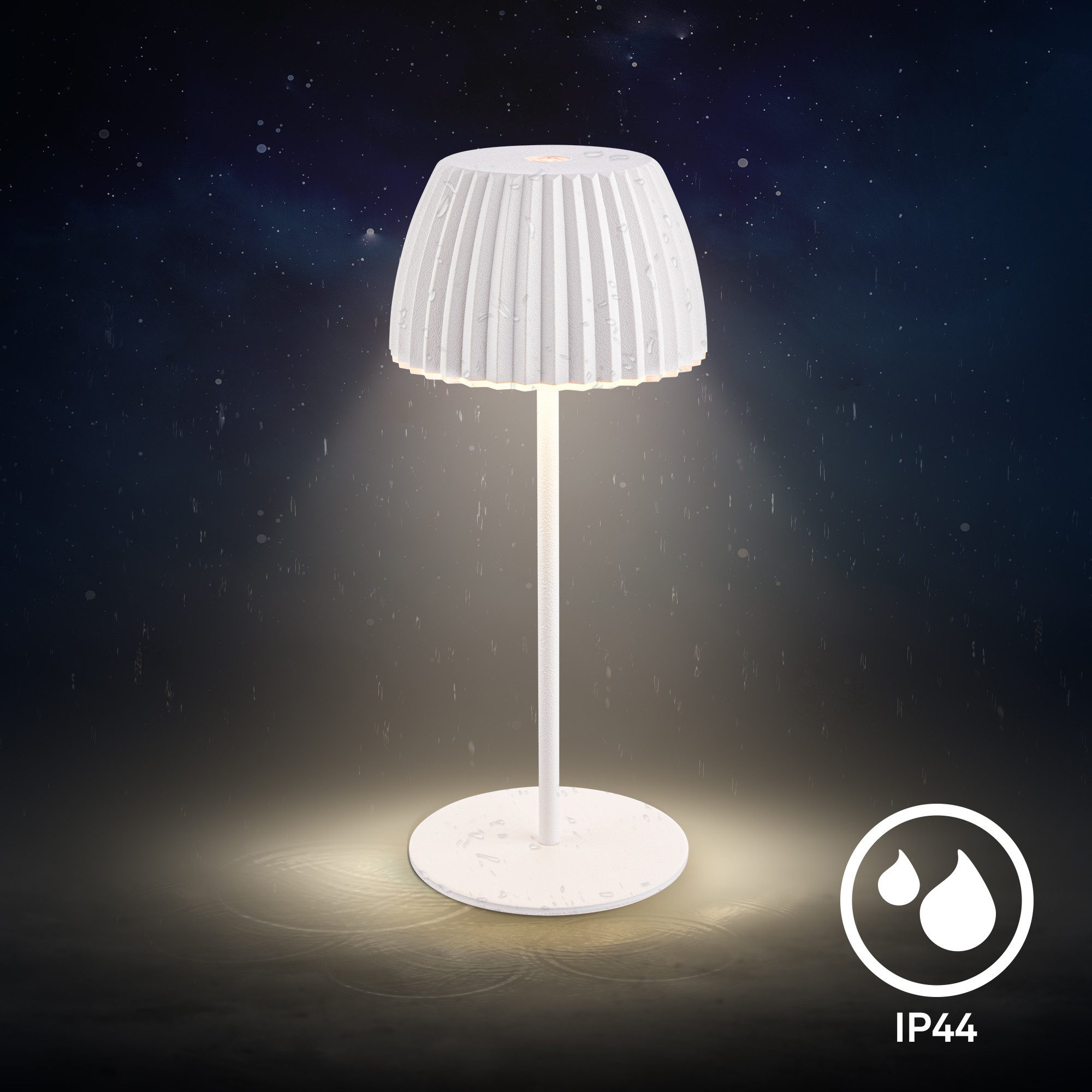 Briloner Leuchten Led-tafellamp Akku LED Tischleuchte, mini, weiß