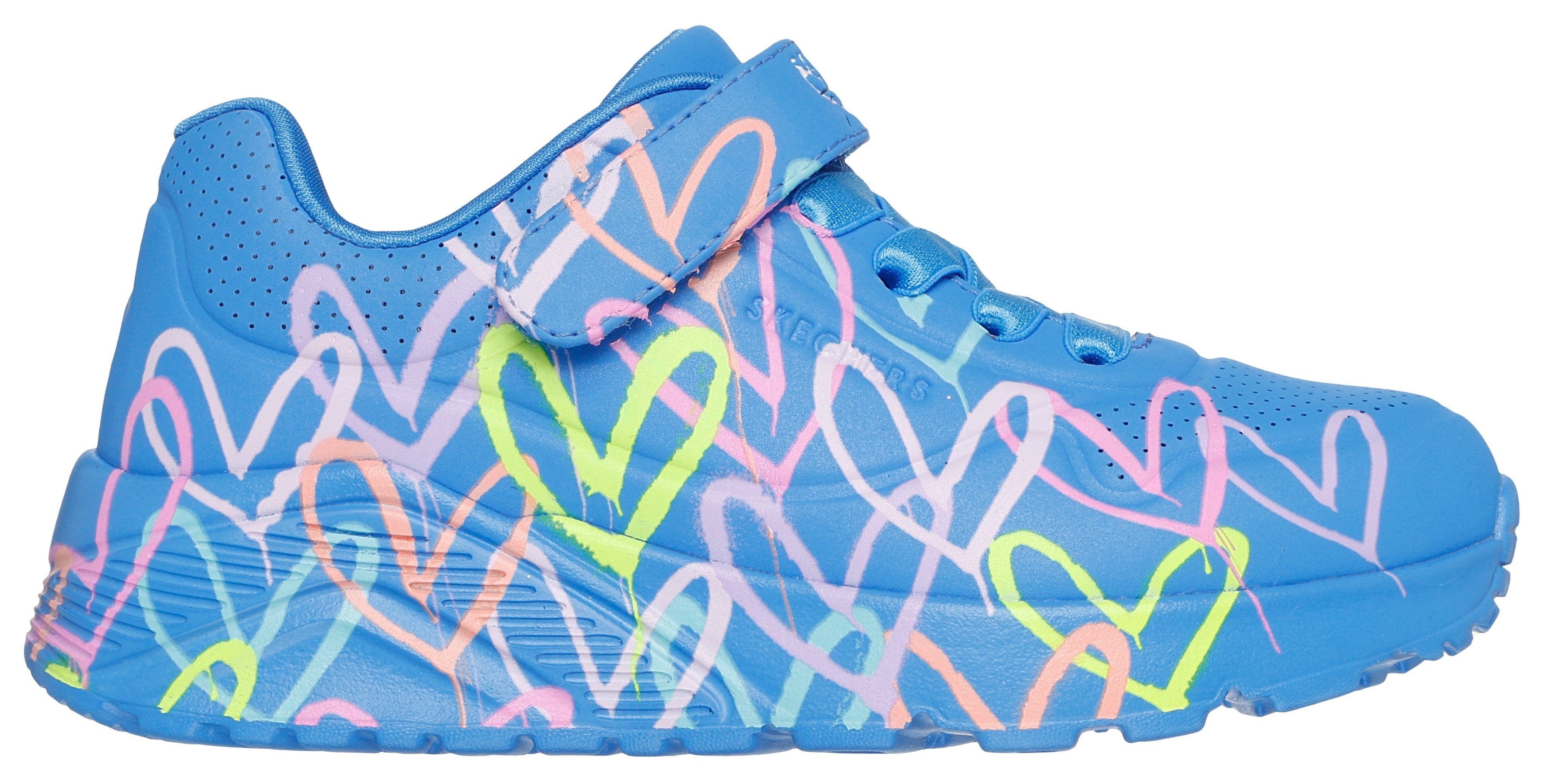 Skechers Sneakers UNO LITE - LOVE LEVITATE , Veterschoen met bedrukte zool, maat sjabloon te downloaden