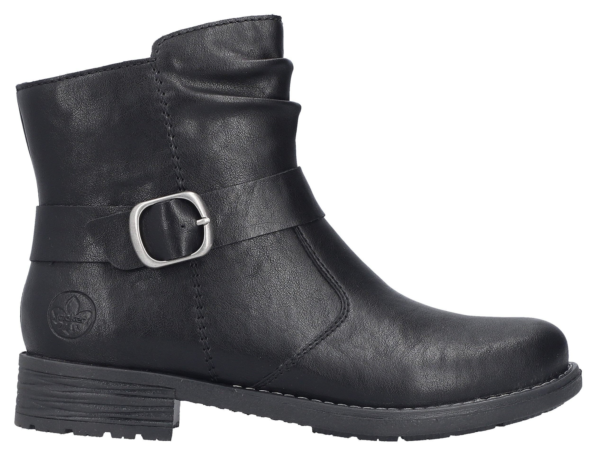 Rieker Laarsjes Boots, blokhak, met ritssluiting aan de binnenkant