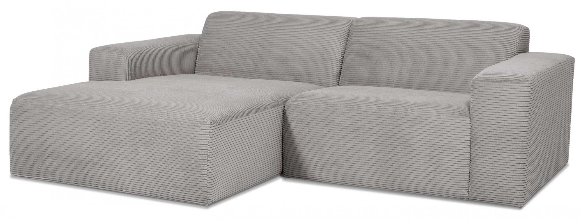 INOSIGN Hoekbank Koa, 228 cm, L-vorm, modulair bankstel, webstof, cord Designbank, zachte lounge-zitcomfort, golfondersteuning, tot aan de vloer