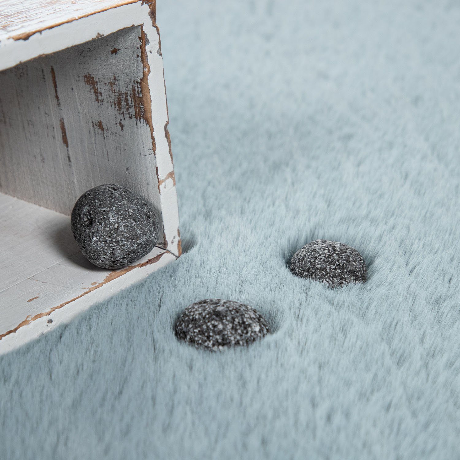 Paco Home Vachtvloerkleed Rabbit 780 Imitatiebont, voelt als konijnenbont, een heerlijk zacht vloerkleed, unikleuren